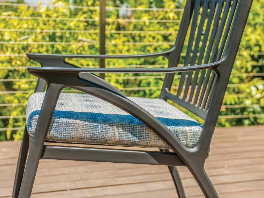 Gensun Amari Aluminum Carbon Patio Dining Arm Chair