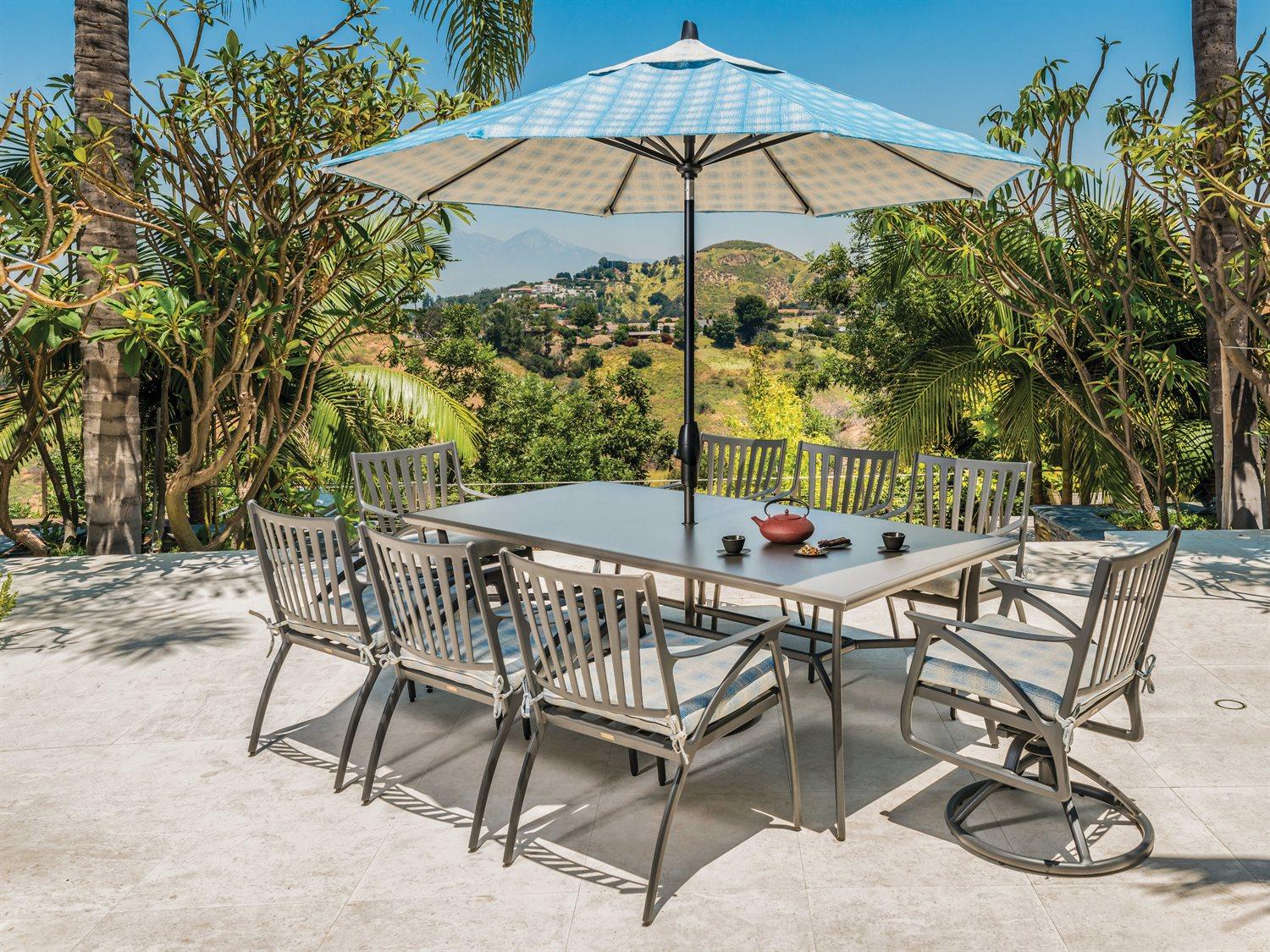 Gensun Amari Aluminum Carbon Patio Dining Arm Chair