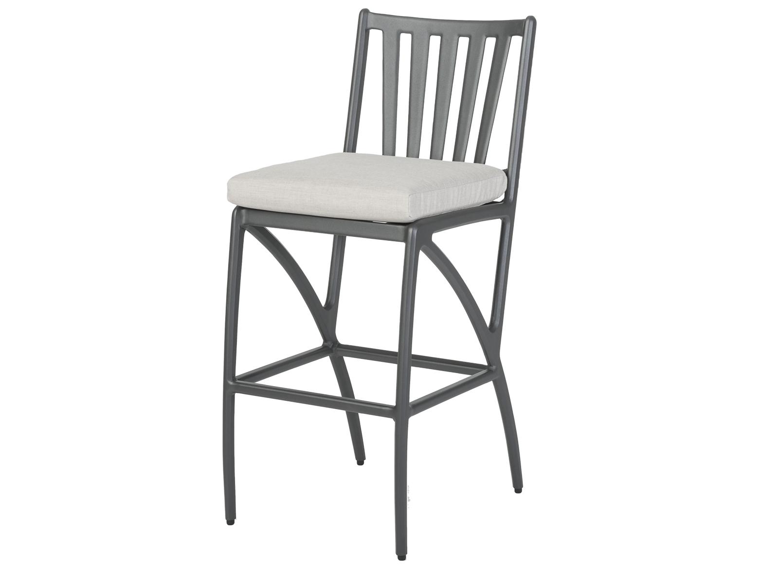 Gensun Amari Aluminum Carbon Stationary Outdoor Bar Stool