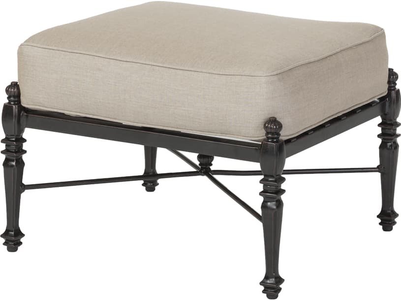 Gensun Grand Terrace Cast Aluminum Outdoor Ottoman