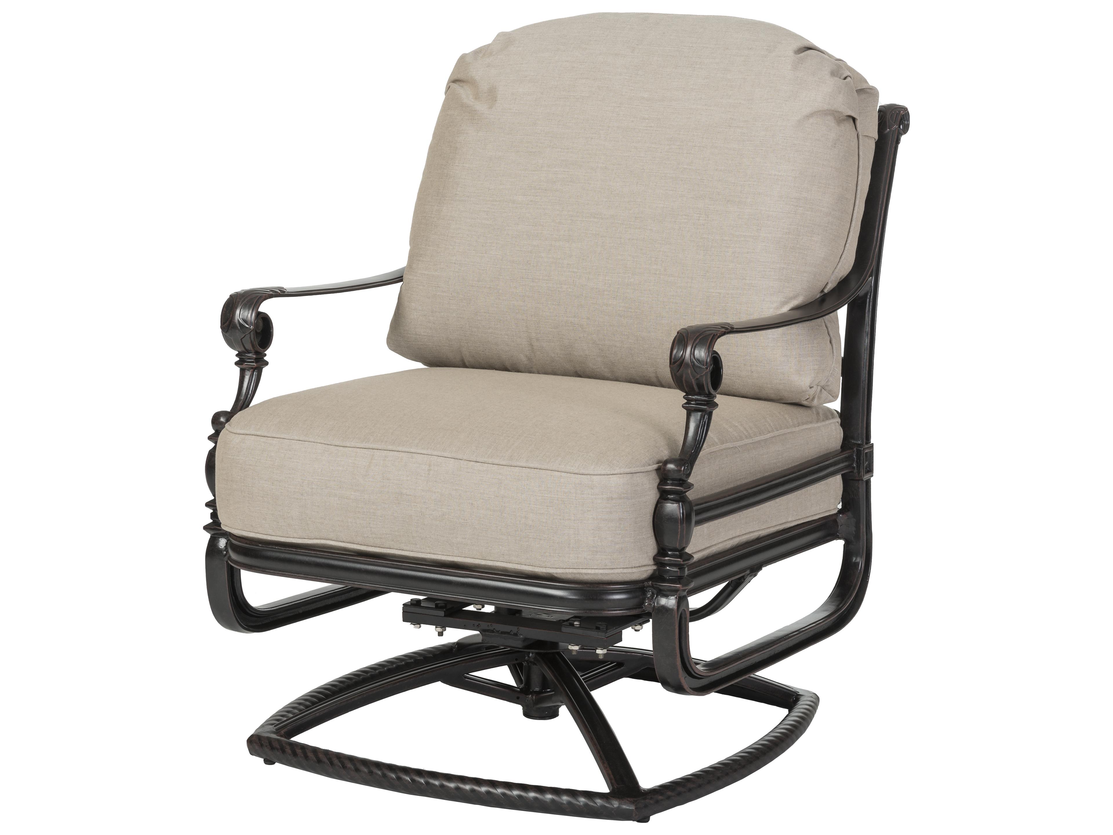 Gensun Grand Terrace Cast Aluminum Swivel Rocking Outdoor Lounge Chair - No Cushion