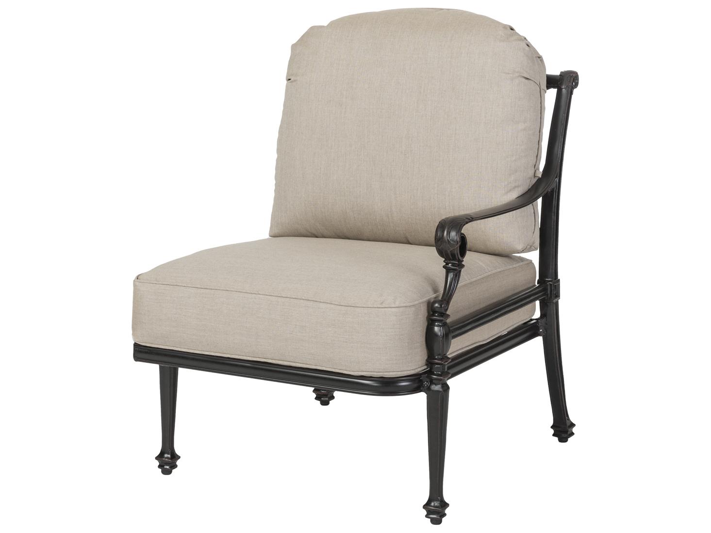 Gensun Grand Terrace Cast Aluminum Left Arm Patio Lounge Chair