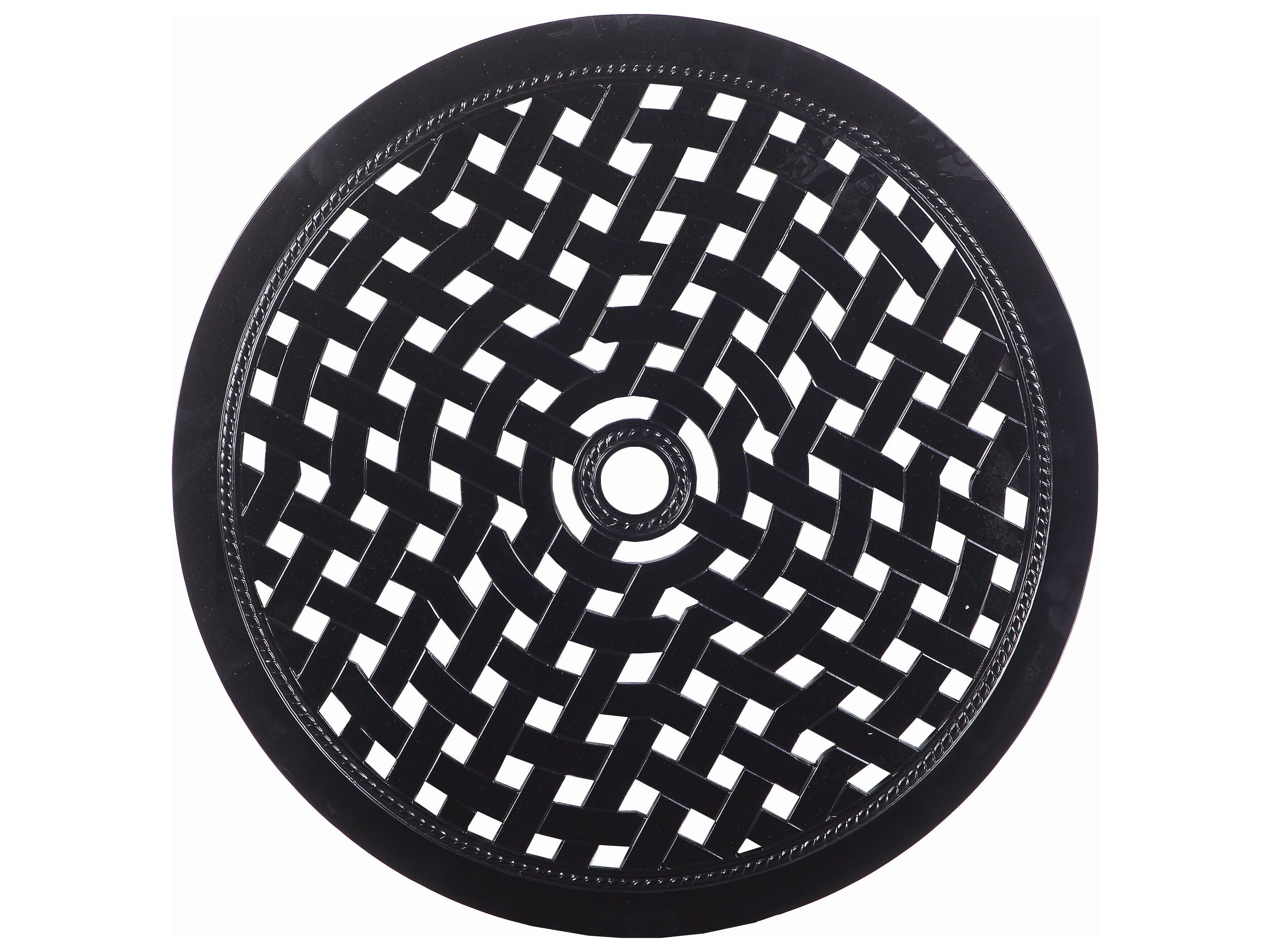 Gensun Grand Terrace Accessories Cast Aluminum 23 Round Lazy Susan with Umbrella Hole