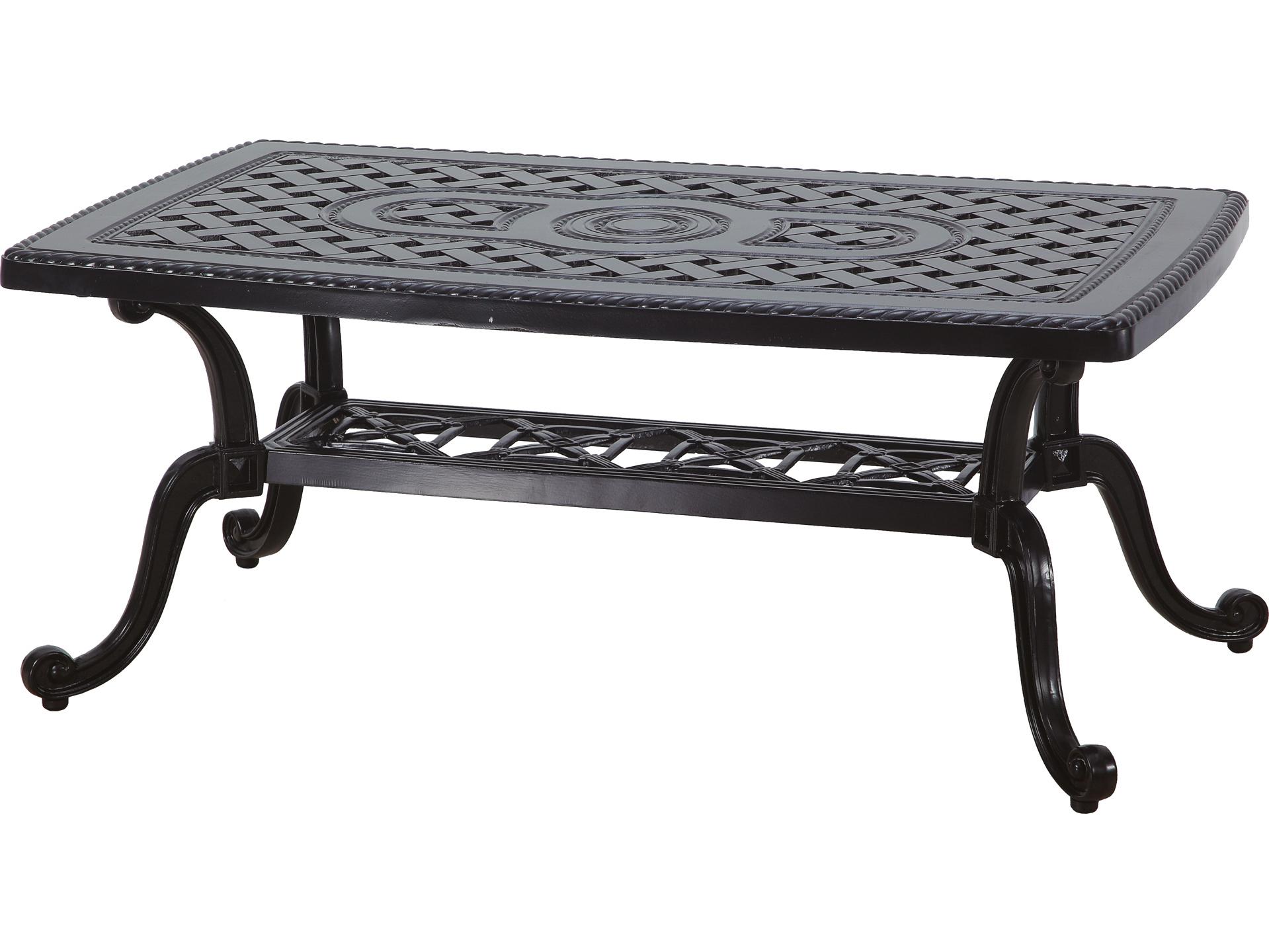 Gensun Grand Terrace Cast Aluminum Rectangular Outdoor Coffee Table