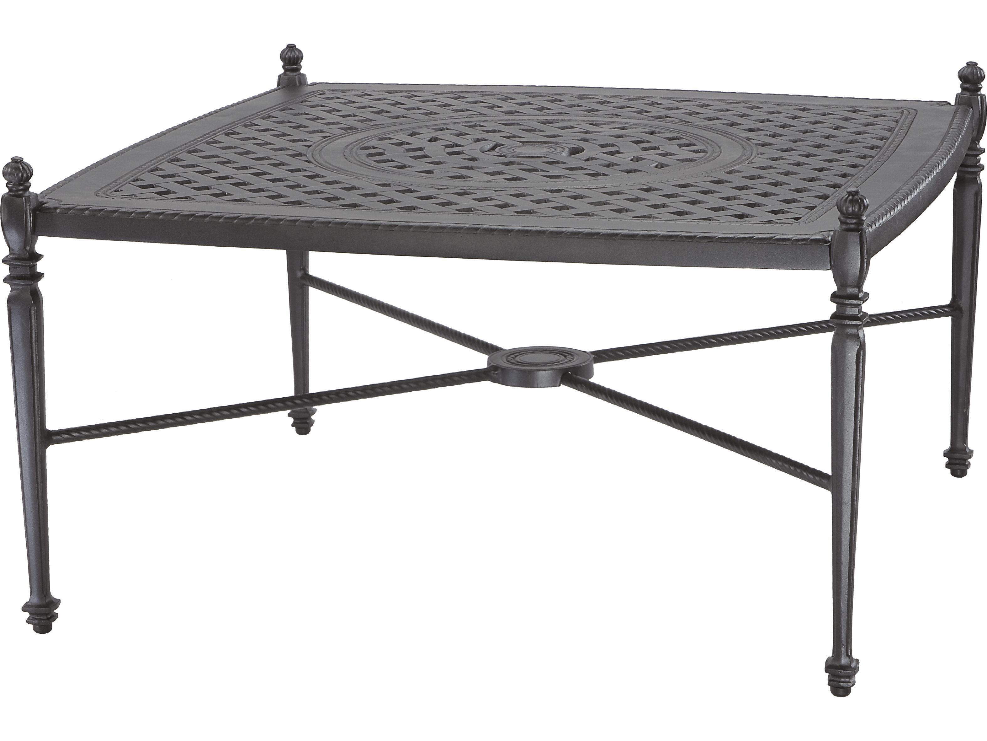 Gensun Grand Terrace Cast Aluminum Square Patio Coffee Table