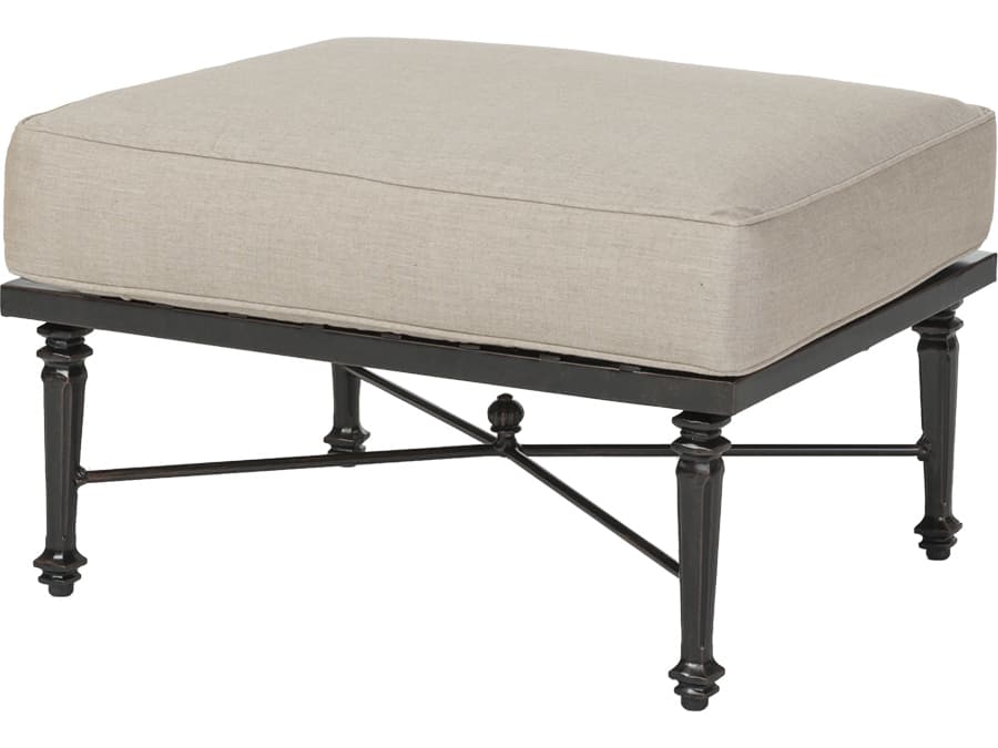 Gensun Grand Terrace Cast Aluminum Sectional Outdoor Patio Ottoman