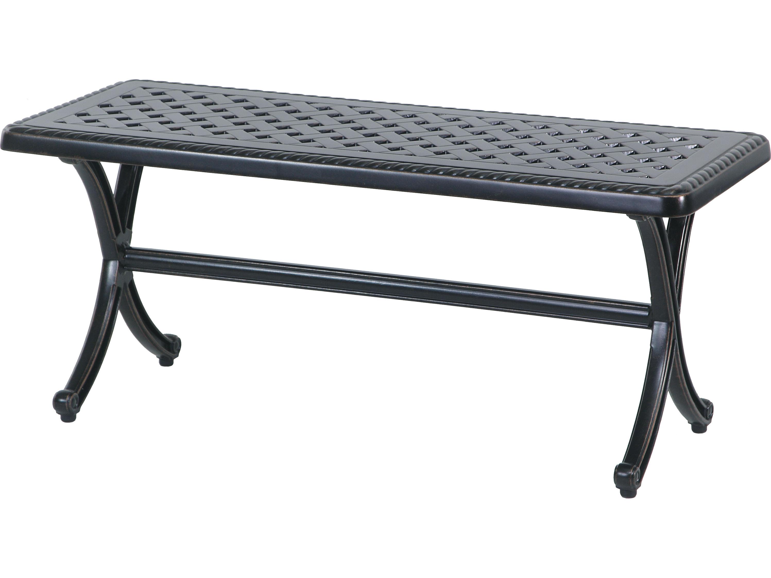 Gensun Grand Terrace Cast Aluminum Backless Patio Bench