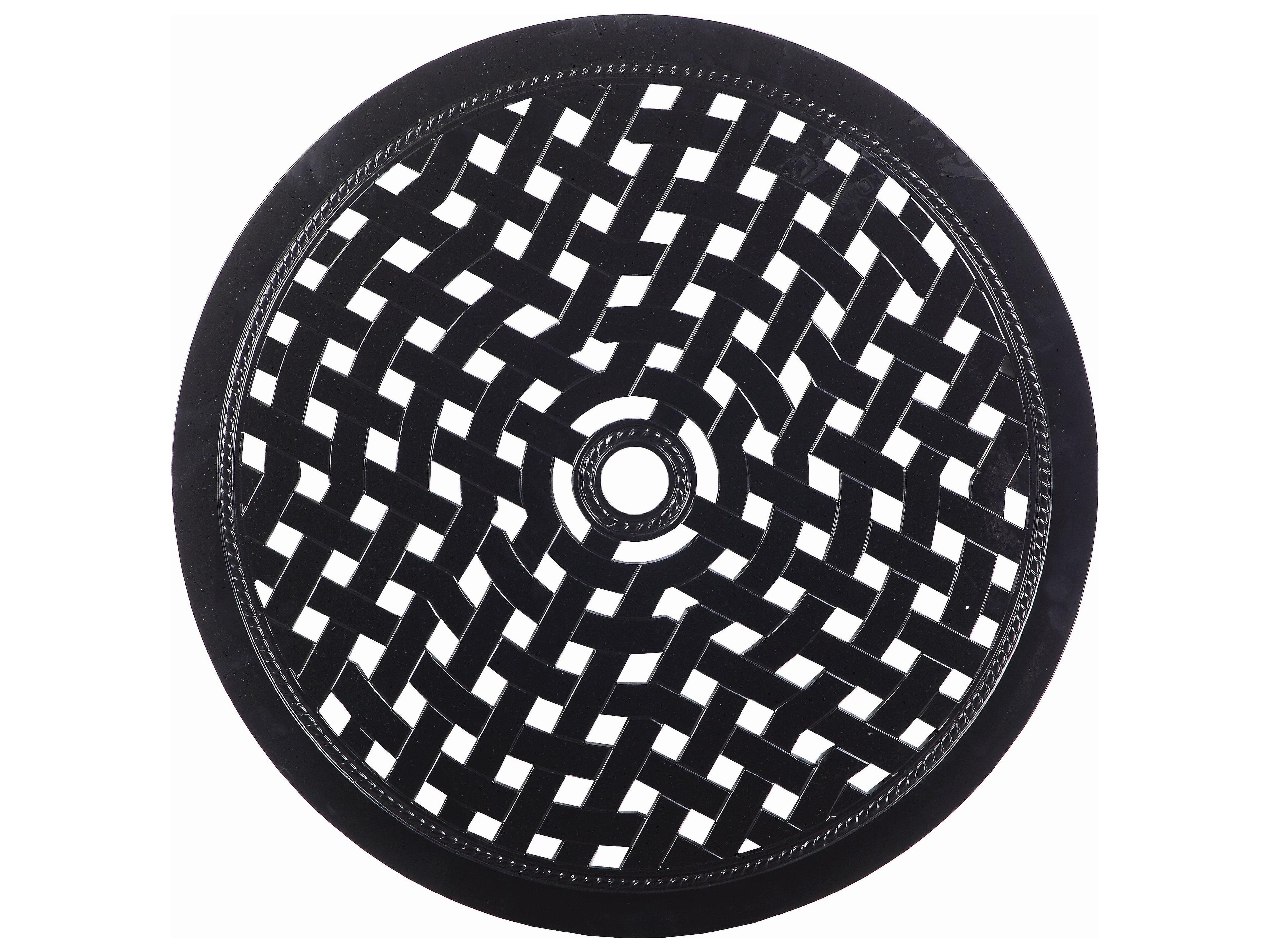 Gensun Grand Terrace Accessories Cast Aluminum 30 Round Lazy Susan with Umbrella Hole