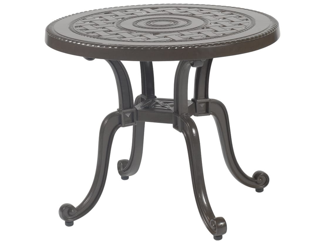 Gensun Grand Terrace Cast Aluminum Round Patio End Table