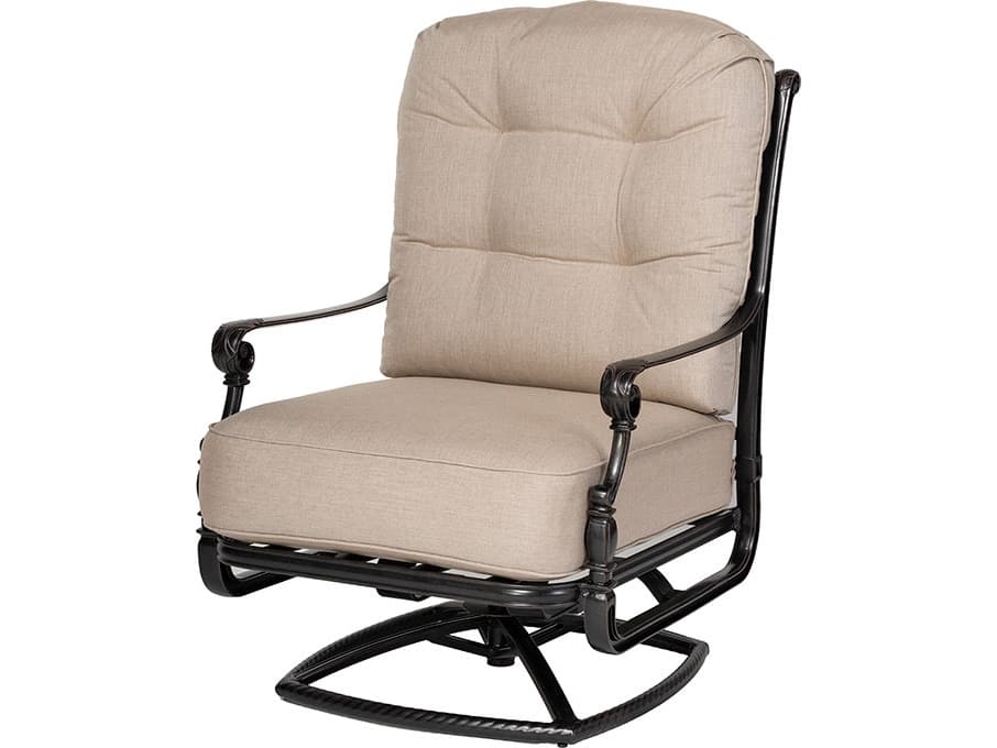 Gensun Grand Terrace Cushion Cast Aluminum XL Swivel Rocking Patio Lounge Chair