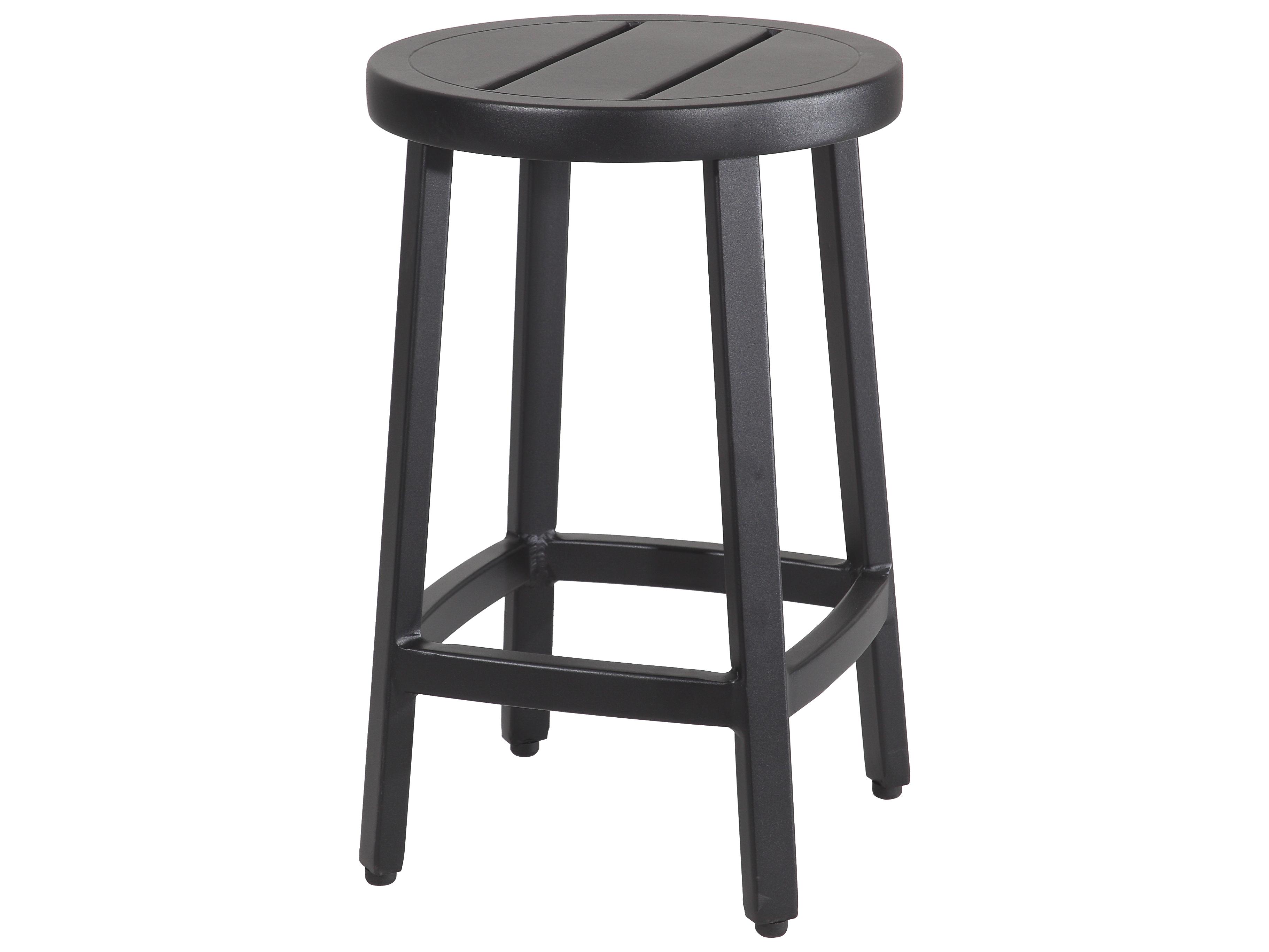 Gensun Plank Aluminum Cushion Outdoor Counter Stool
