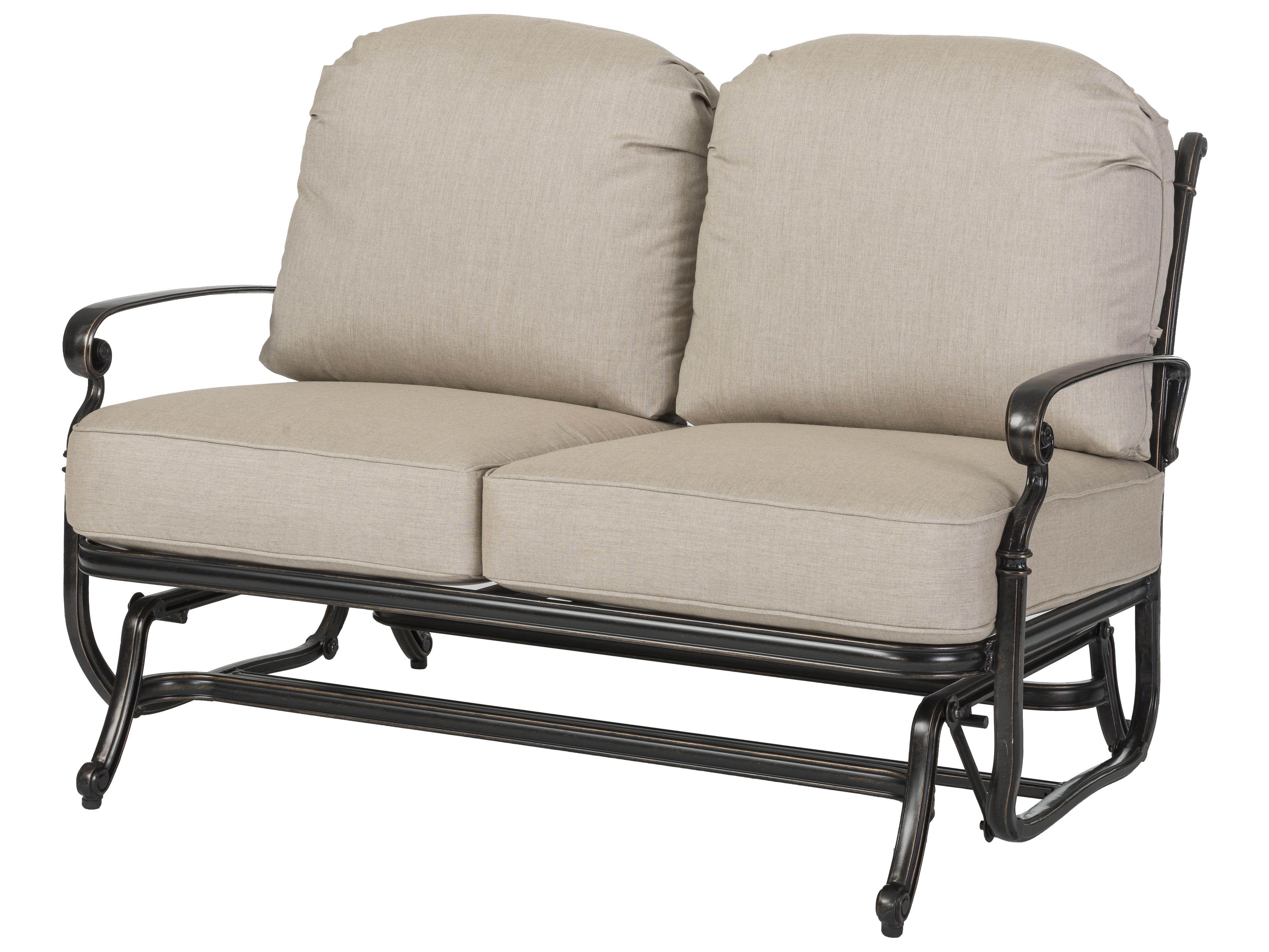 Gensun Bella Vista Cast Aluminum Glider Outdoor Loveseat - No Cushion