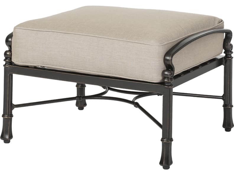 Gensun Bella Vista Cast Aluminum Outdoor Ottoman