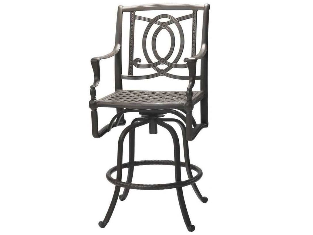 Gensun Bel Air Cast Aluminum Swivel Patio Bar Stool