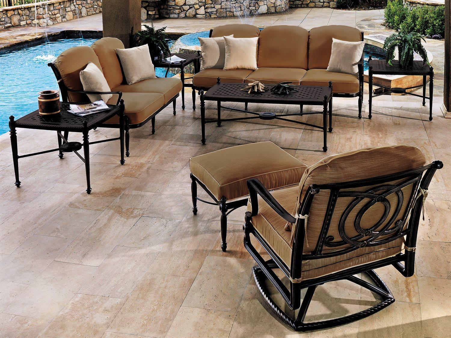 Gensun Bel Air Cast Aluminum Patio Ottoman