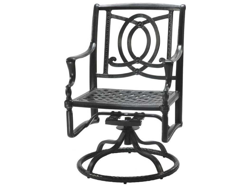 Gensun Bel Air Cast Aluminum Swivel Rocker Outdoor Patio Dining Arm Chair