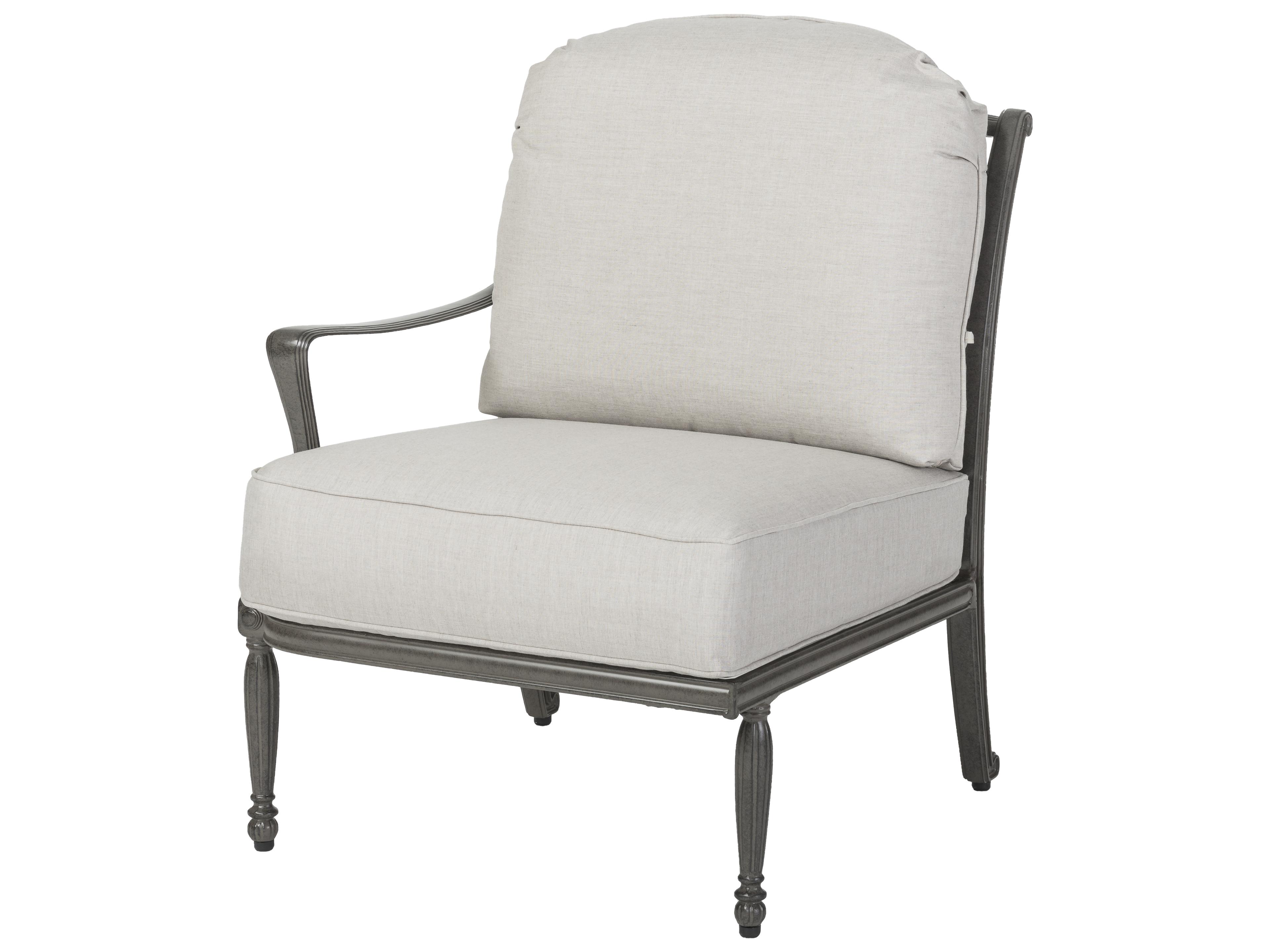 Gensun Bel Air Cast Aluminum Right Arm Patio Lounge Chair - No Cushion