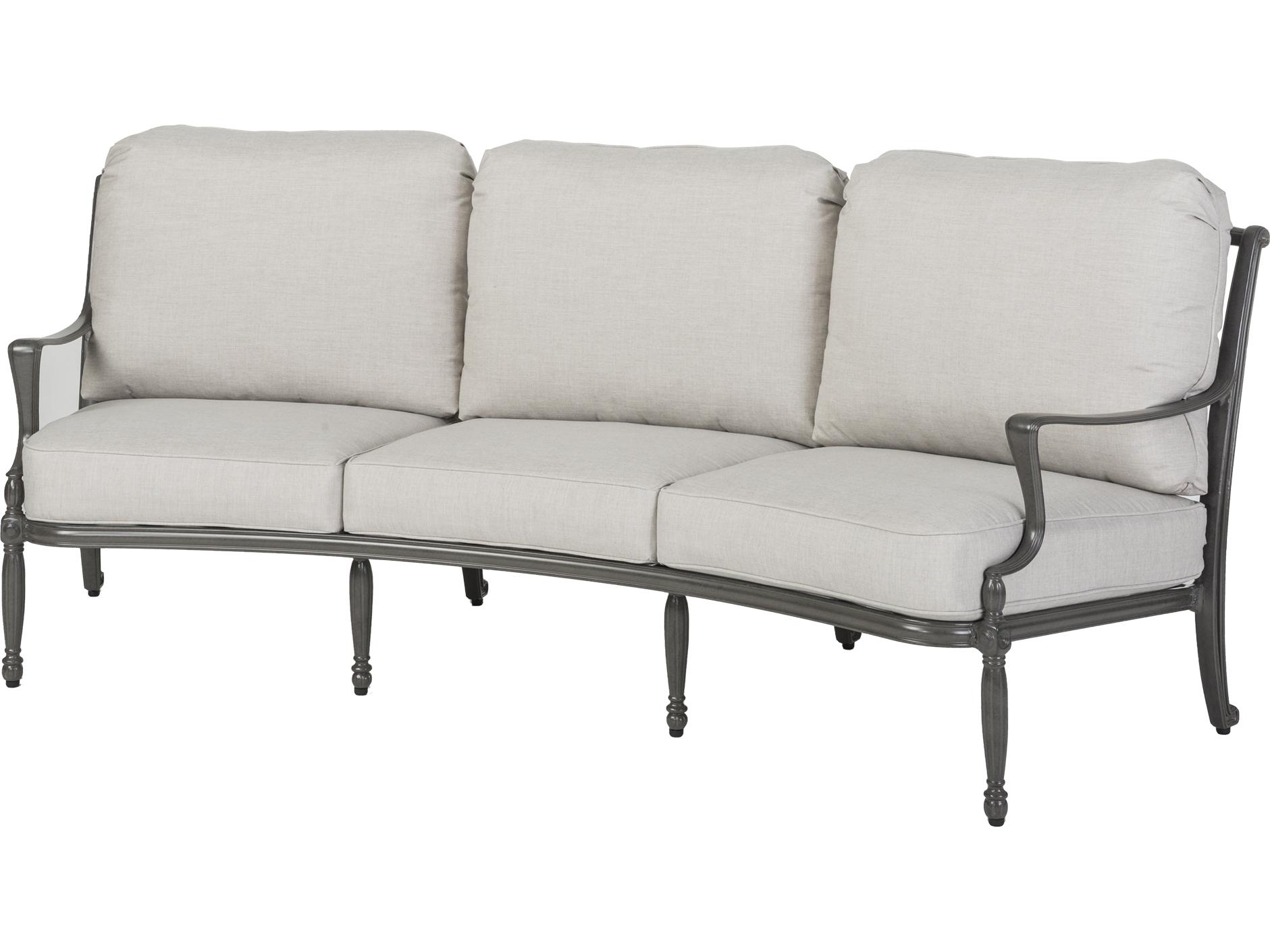 Gensun Bel Air Cast Aluminum Curved Outdoor Sofa