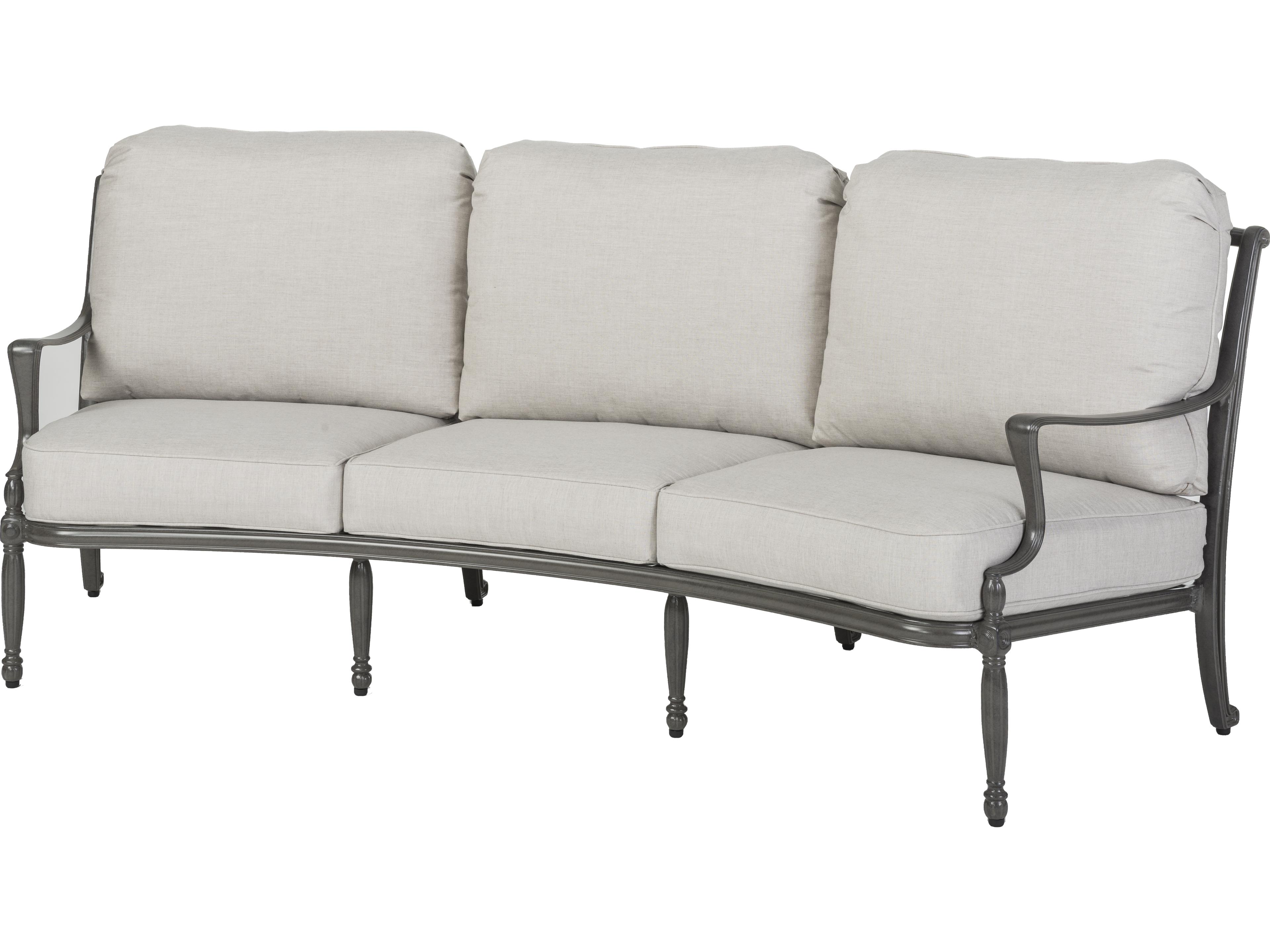 Gensun Bel Air Cast Aluminum Curved Outdoor Sofa - No Cushion
