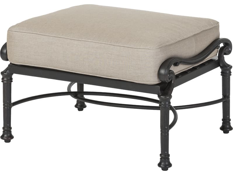 Gensun Florence Cast Aluminum Patio Ottoman
