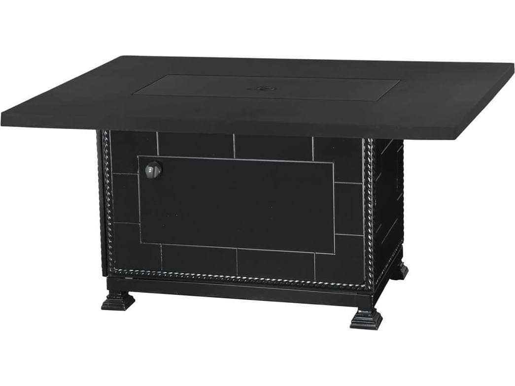 Gensun Paradise Aluminum Rectangular Dining Height Fire Pit Base