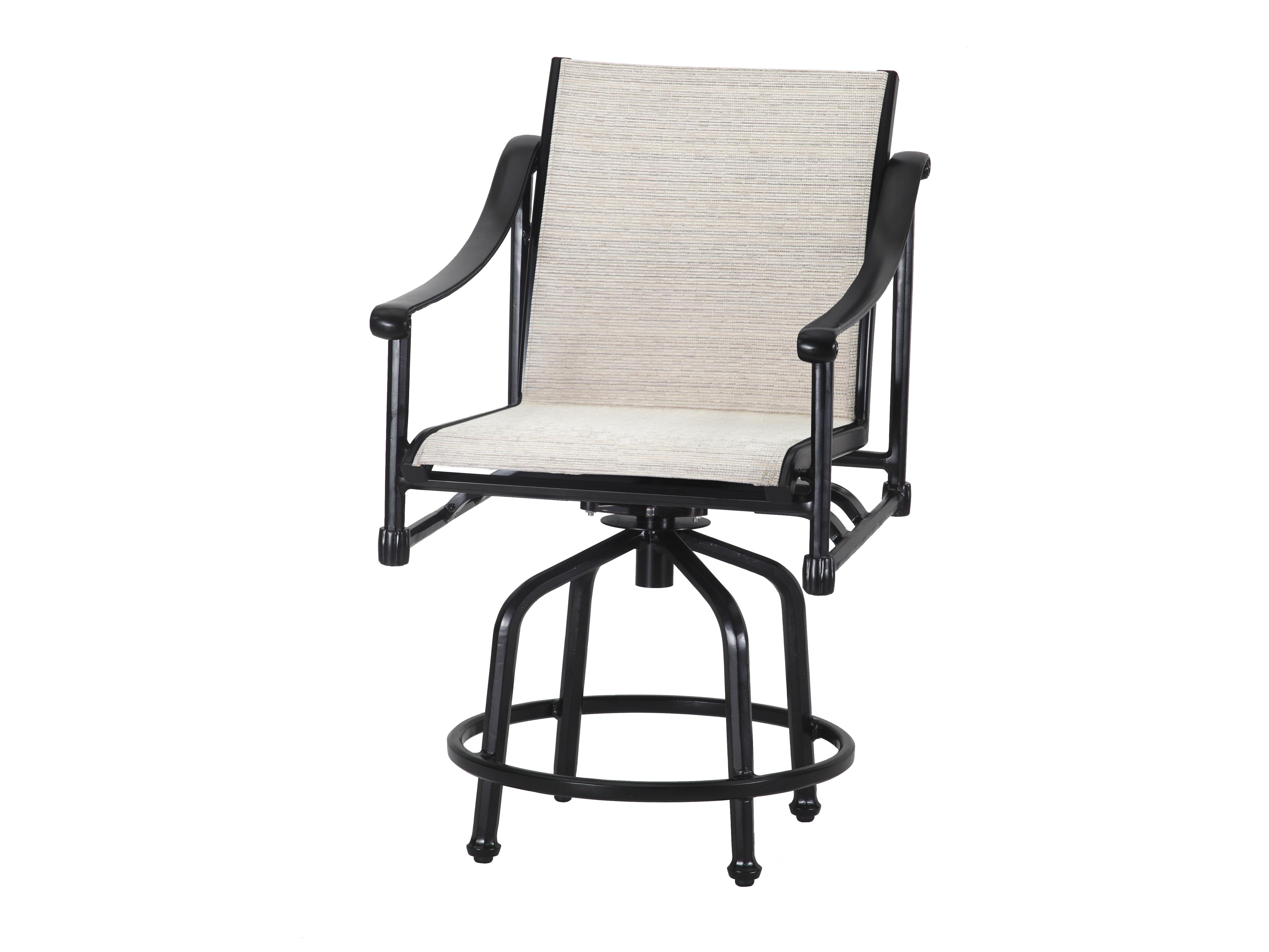 Gensun Morro Bay Sling Cast Aluminum Outdoor Patio Counter Stool