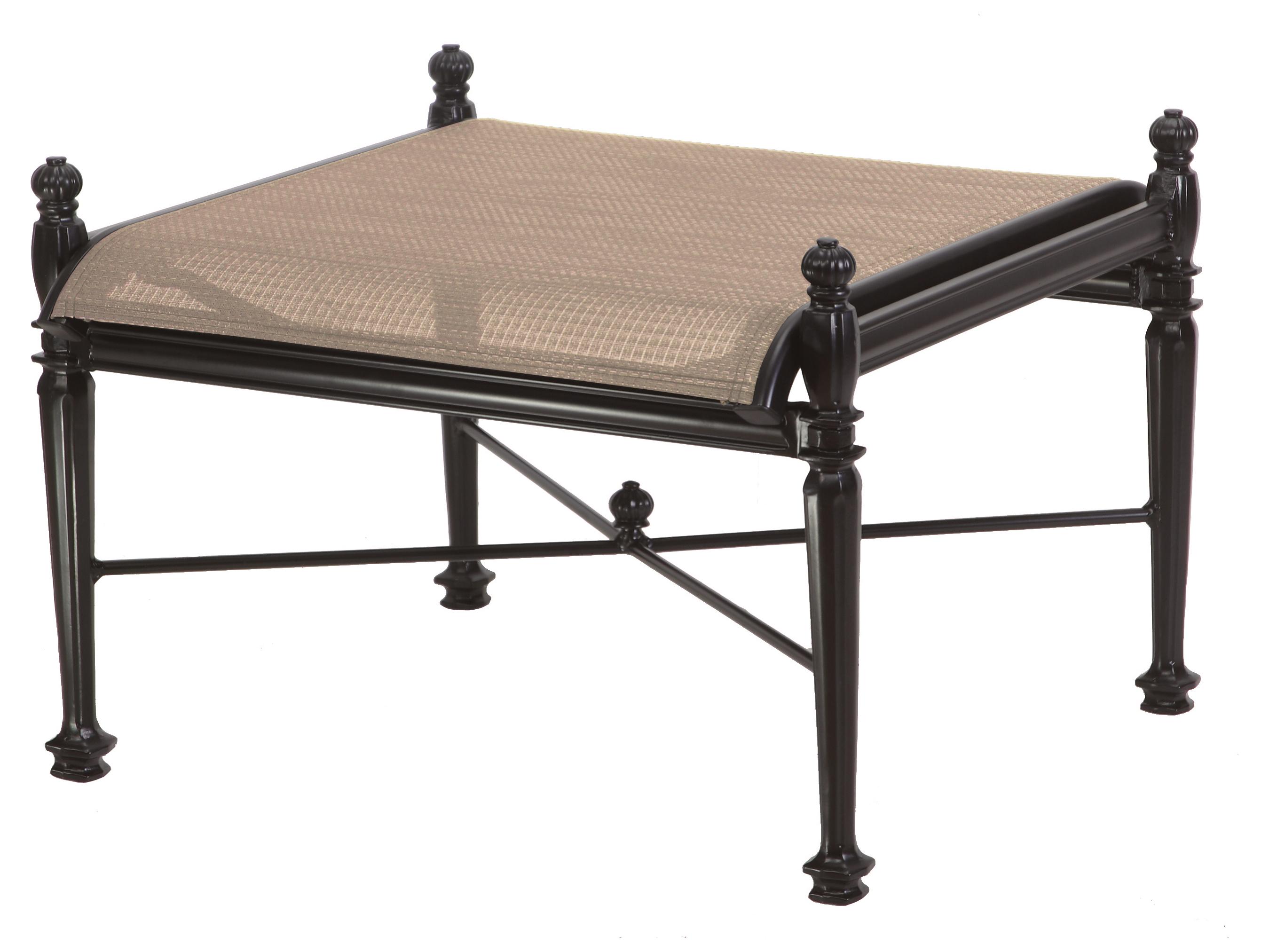 Gensun Grand Terrace Sling Cast Aluminum Patio Ottoman