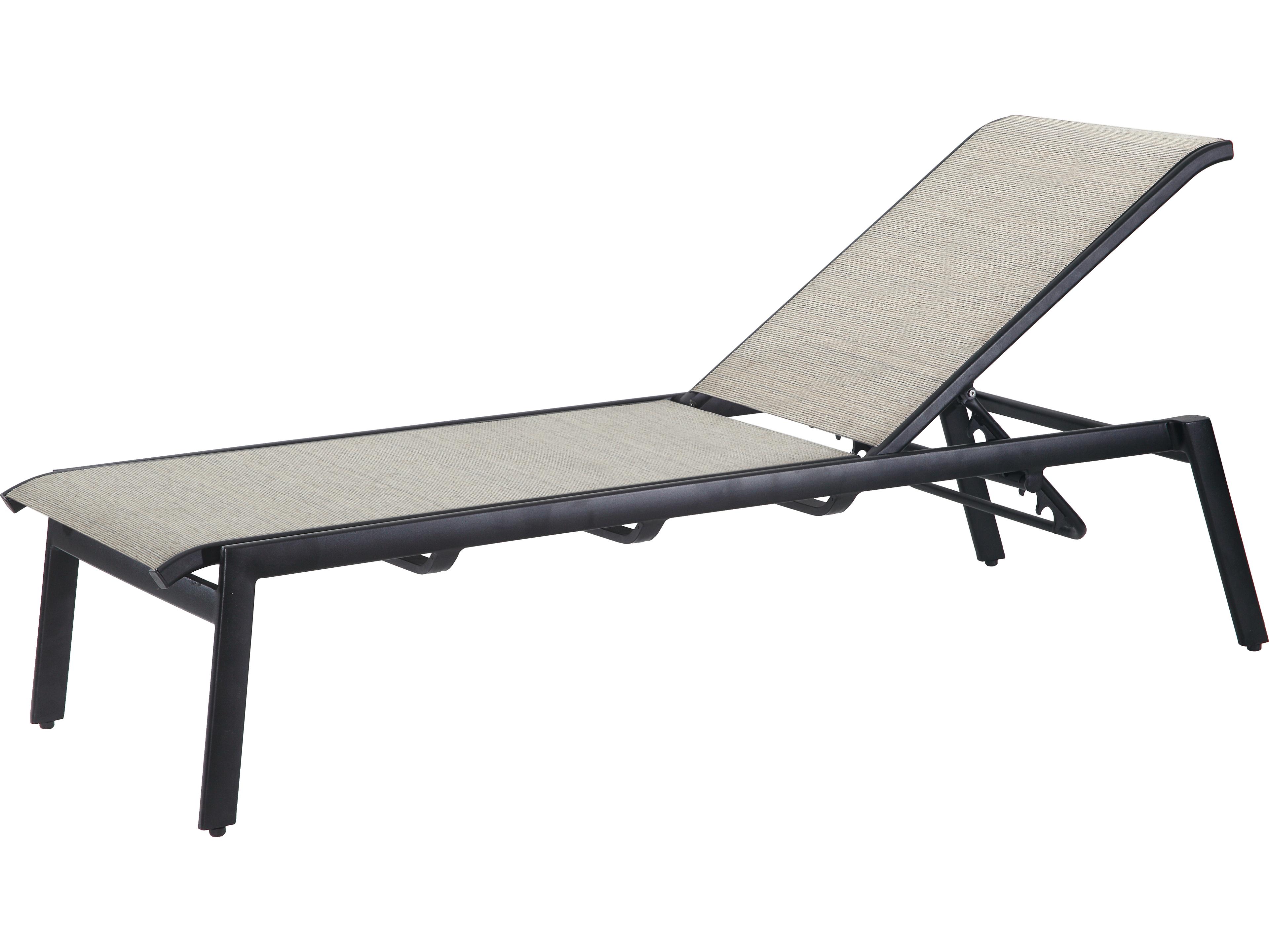 Gensun Echelon Sling Aluminum Outdoor Patio Chaise Lounge