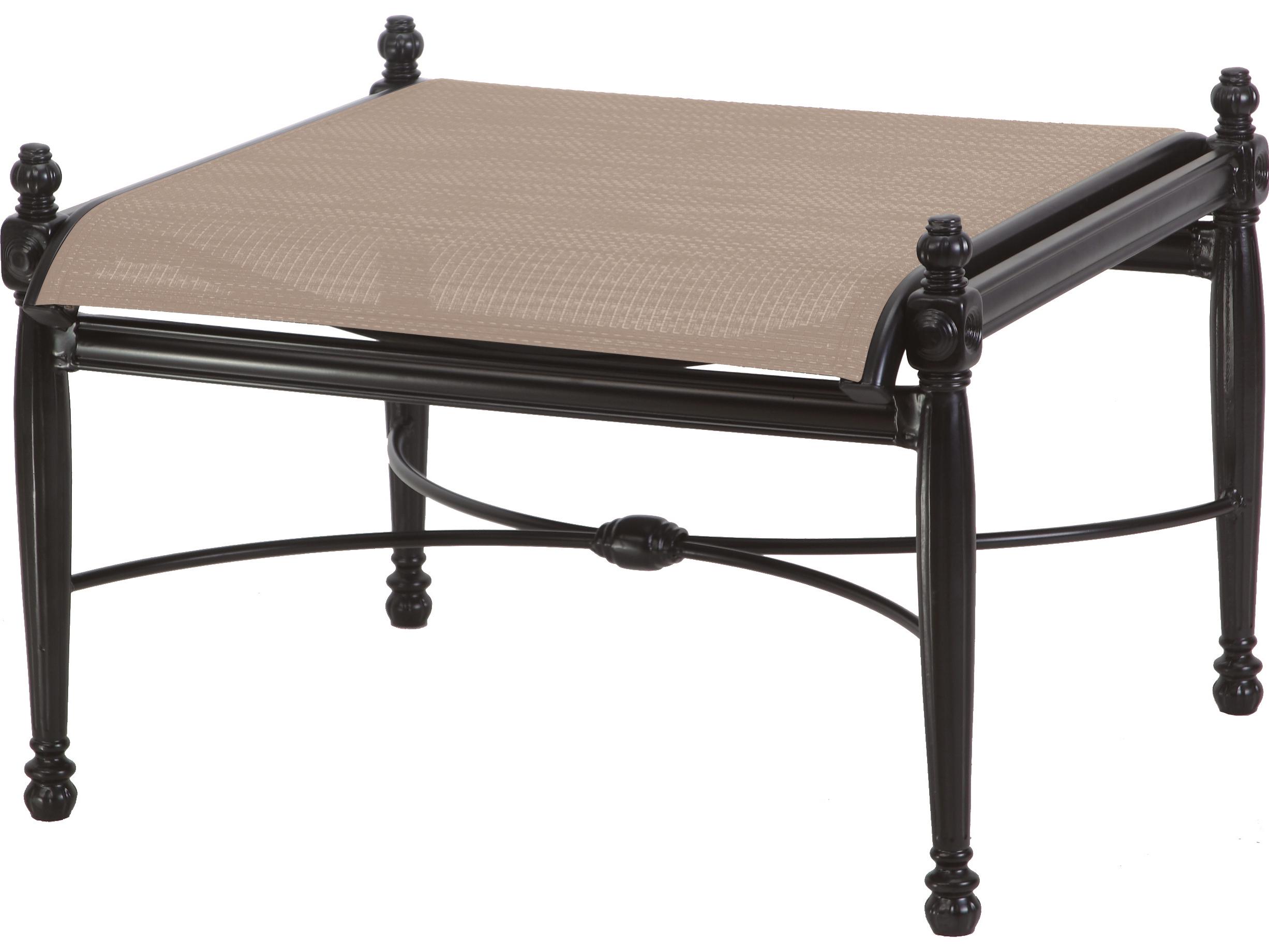 Gensun Bel Air Sling Cast Aluminum Outdoor Patio Ottoman