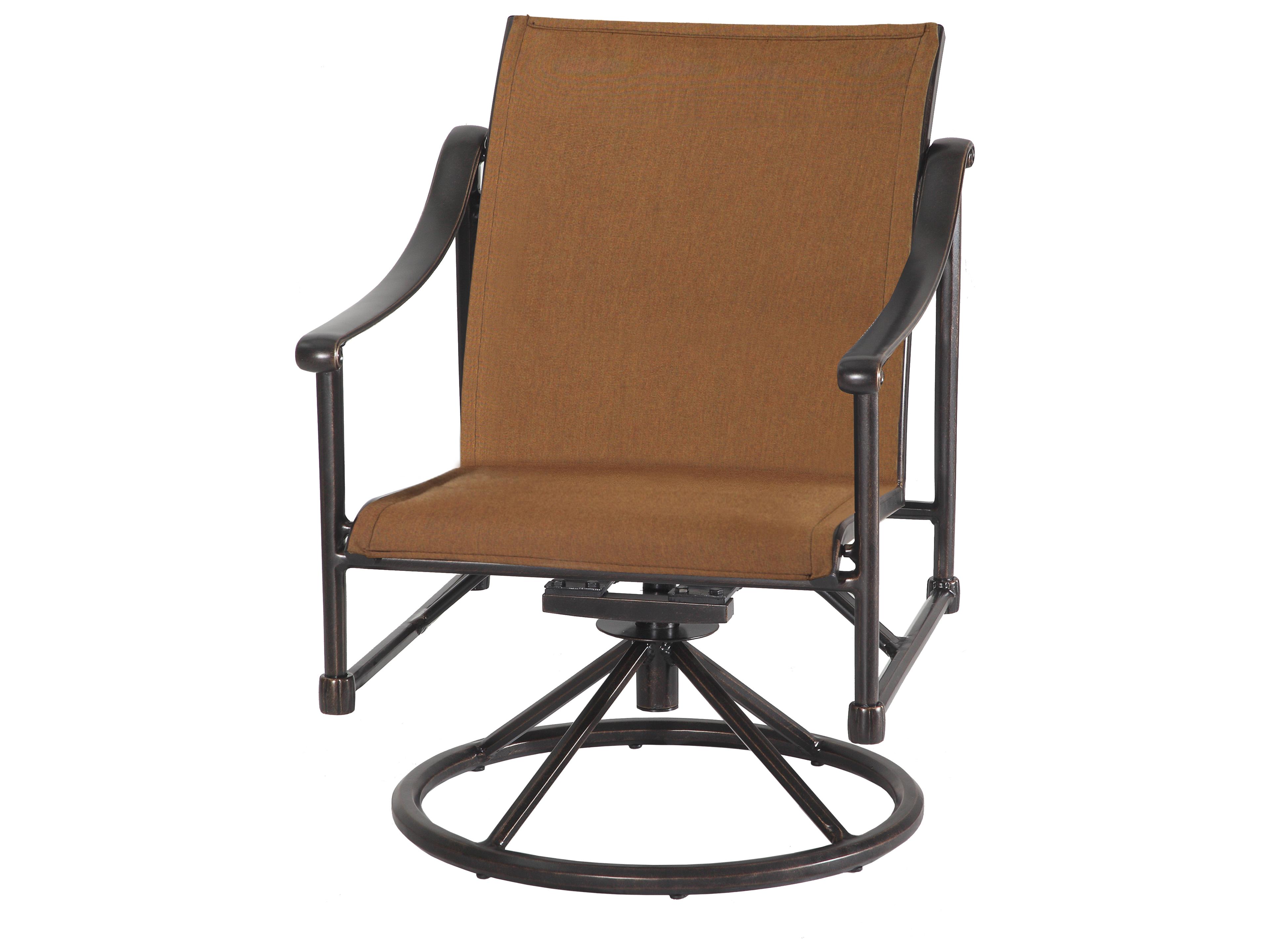 Gensun Morro Bay Padded Sling Cast Aluminum Patio Lounge Chair