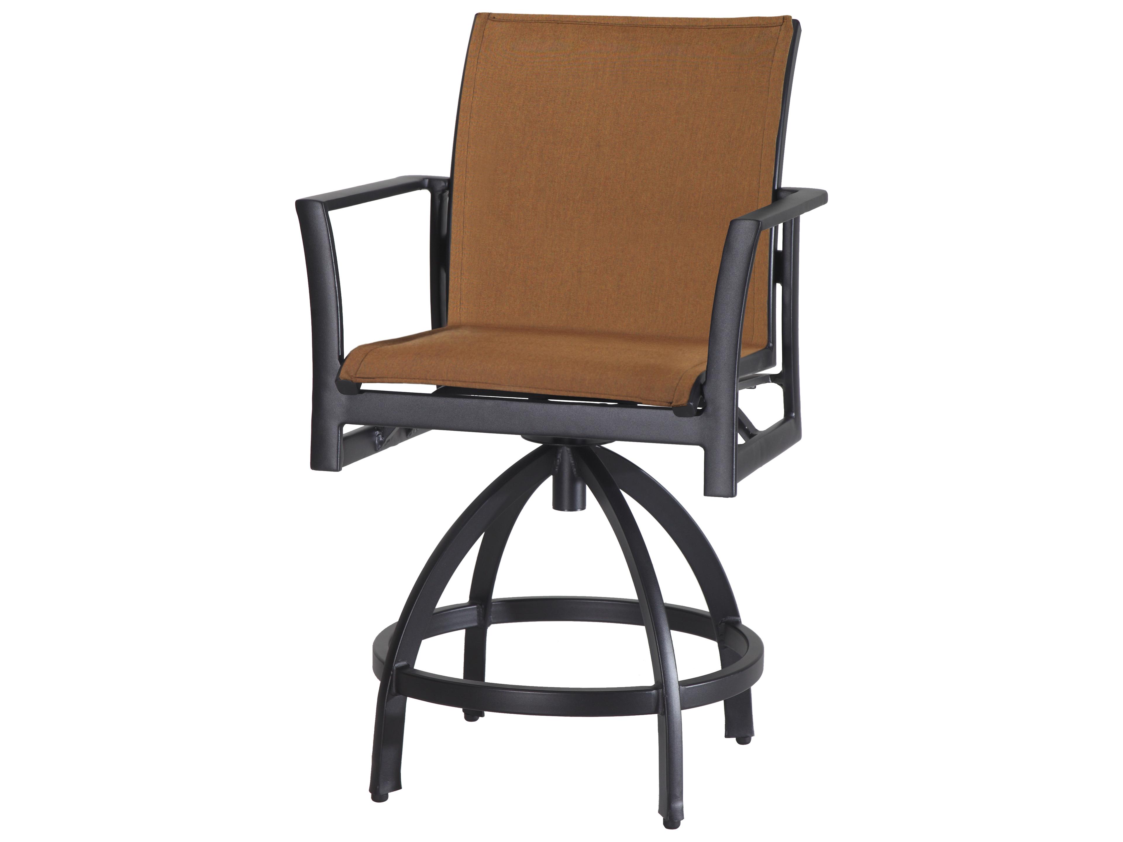 Gensun Echelon Padded Sling Aluminum Patio Counter Stool