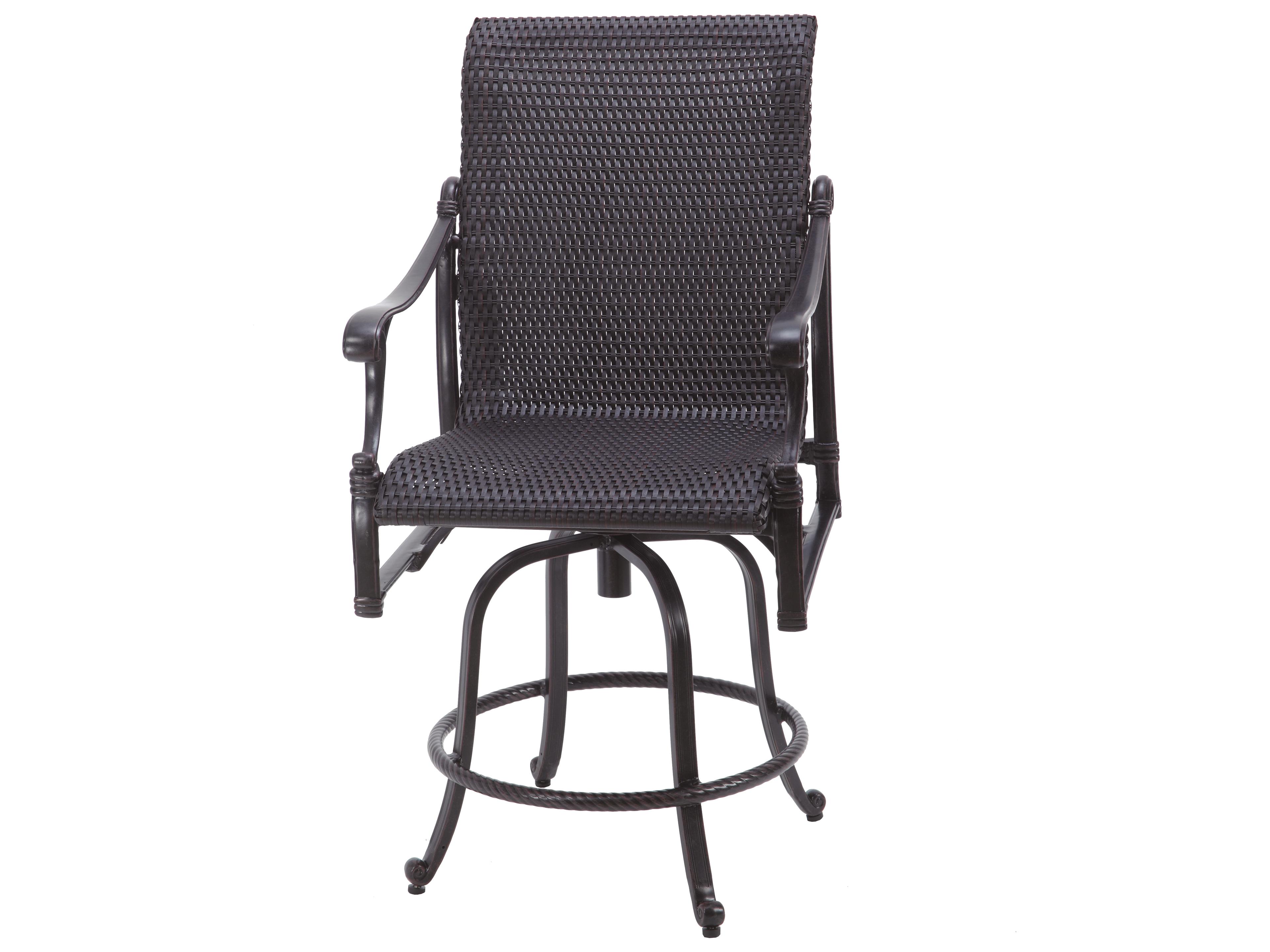 Gensun Michigan Woven Cast Aluminum Swivel Balcony Stool