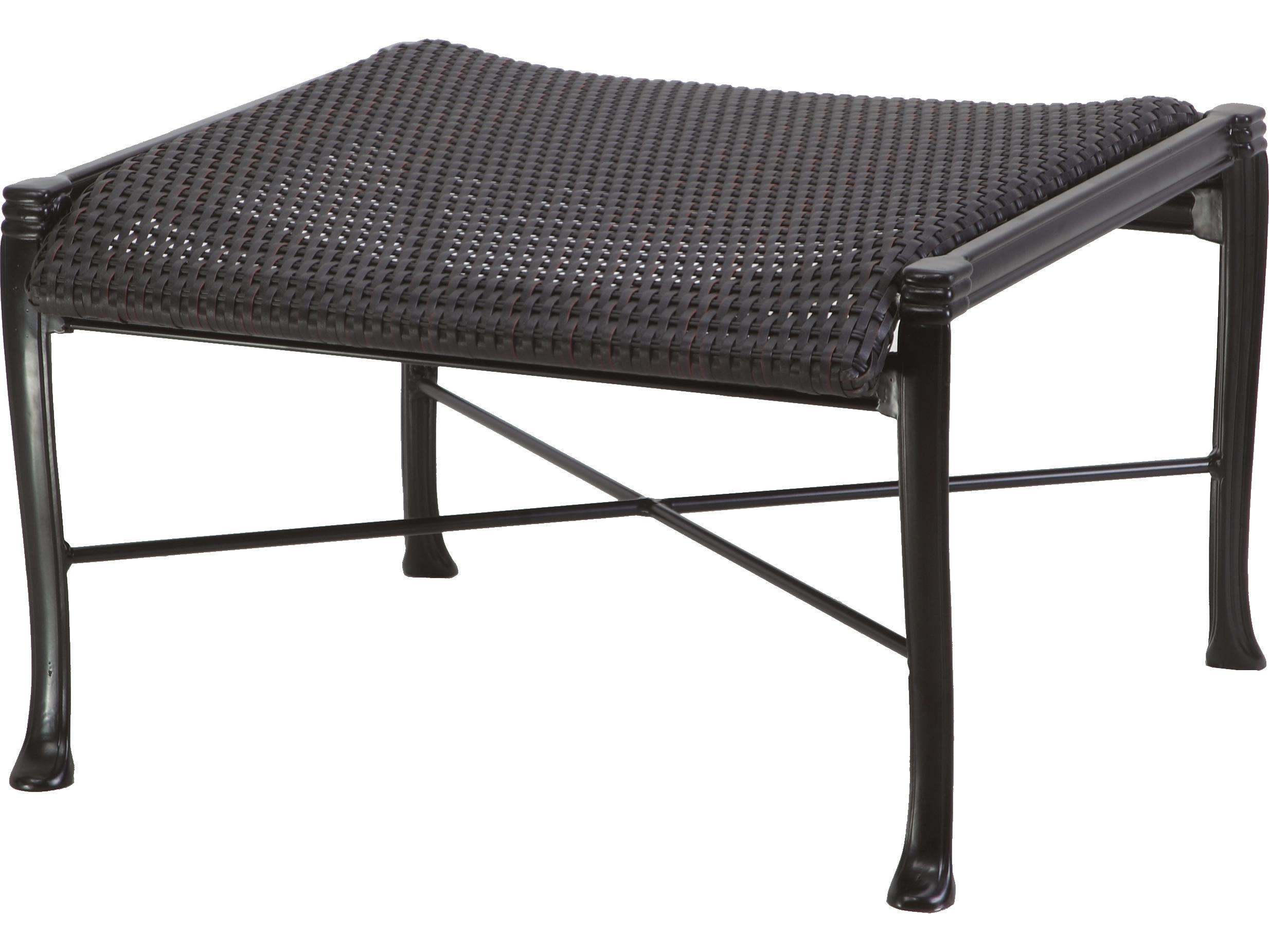 Gensun Michigan Woven Cast Aluminum Outdoor Patio Ottoman