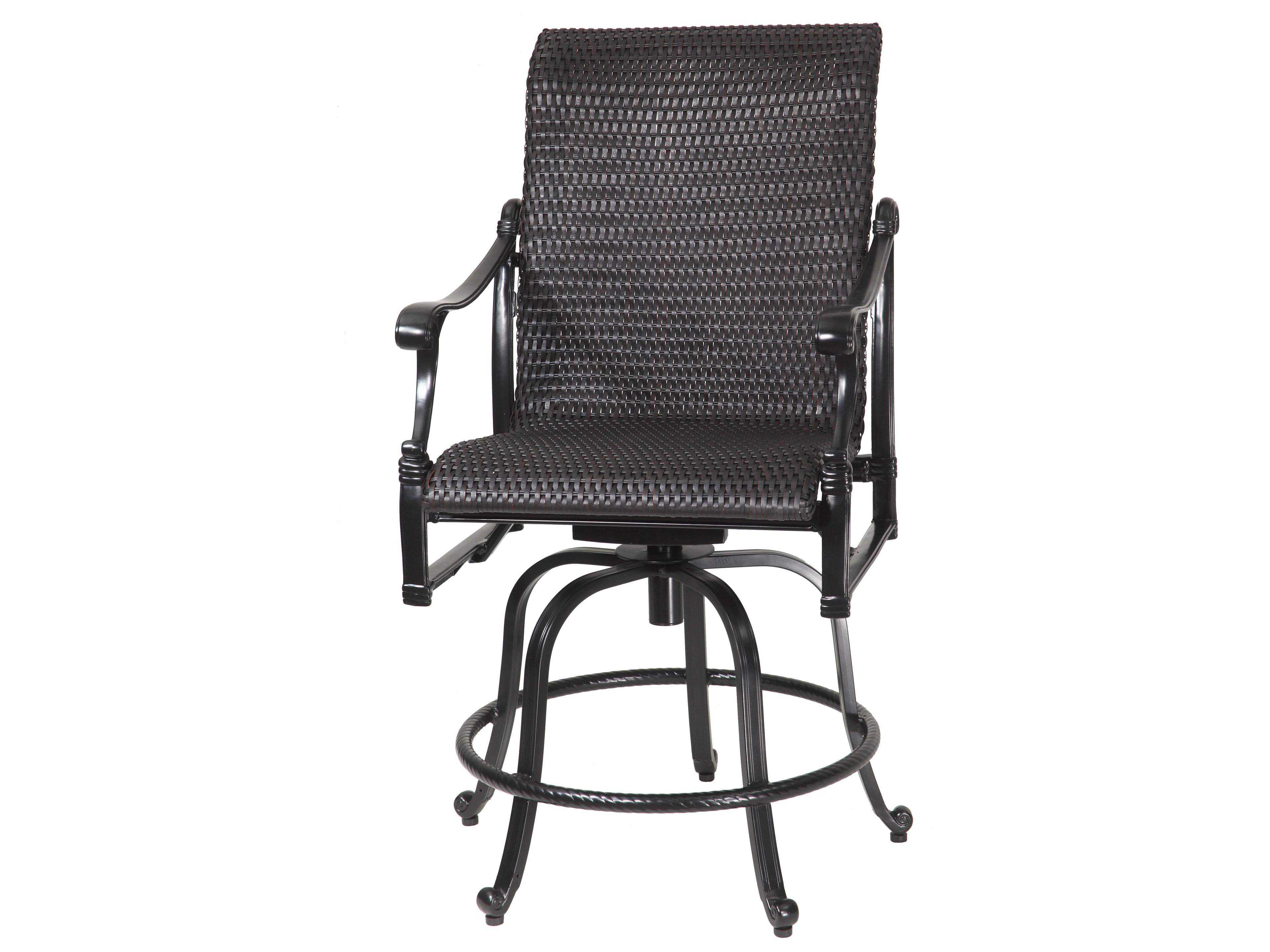 Gensun Michigan Woven Cast Aluminum Swivel Rocking Balcony Stool