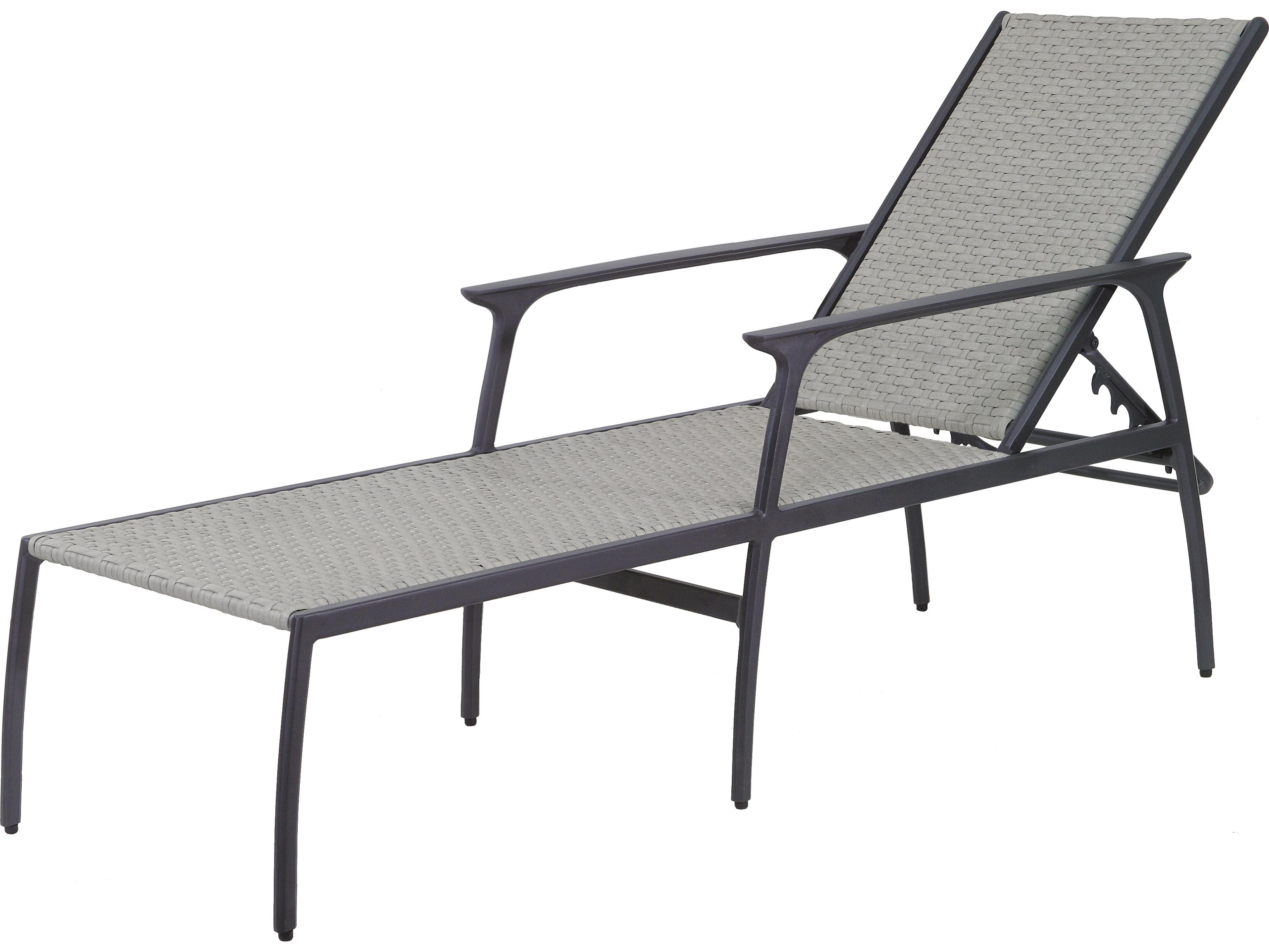 Gensun Amari Woven Aluminum Carbon Outdoor Patio Chaise Lounge