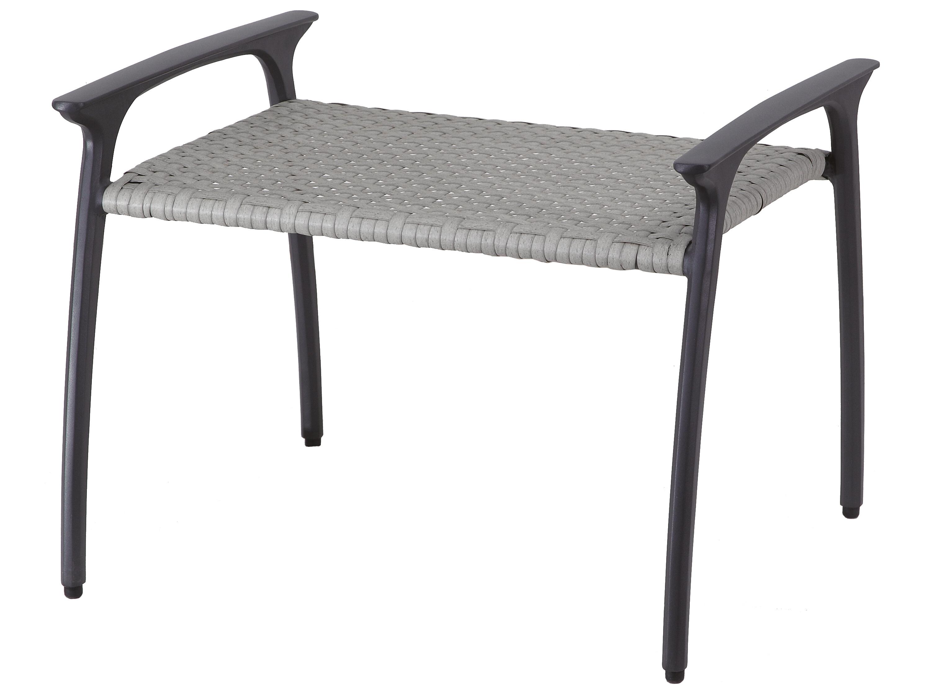 Gensun Amari Woven Aluminum Carbon Outdoor Ottoman
