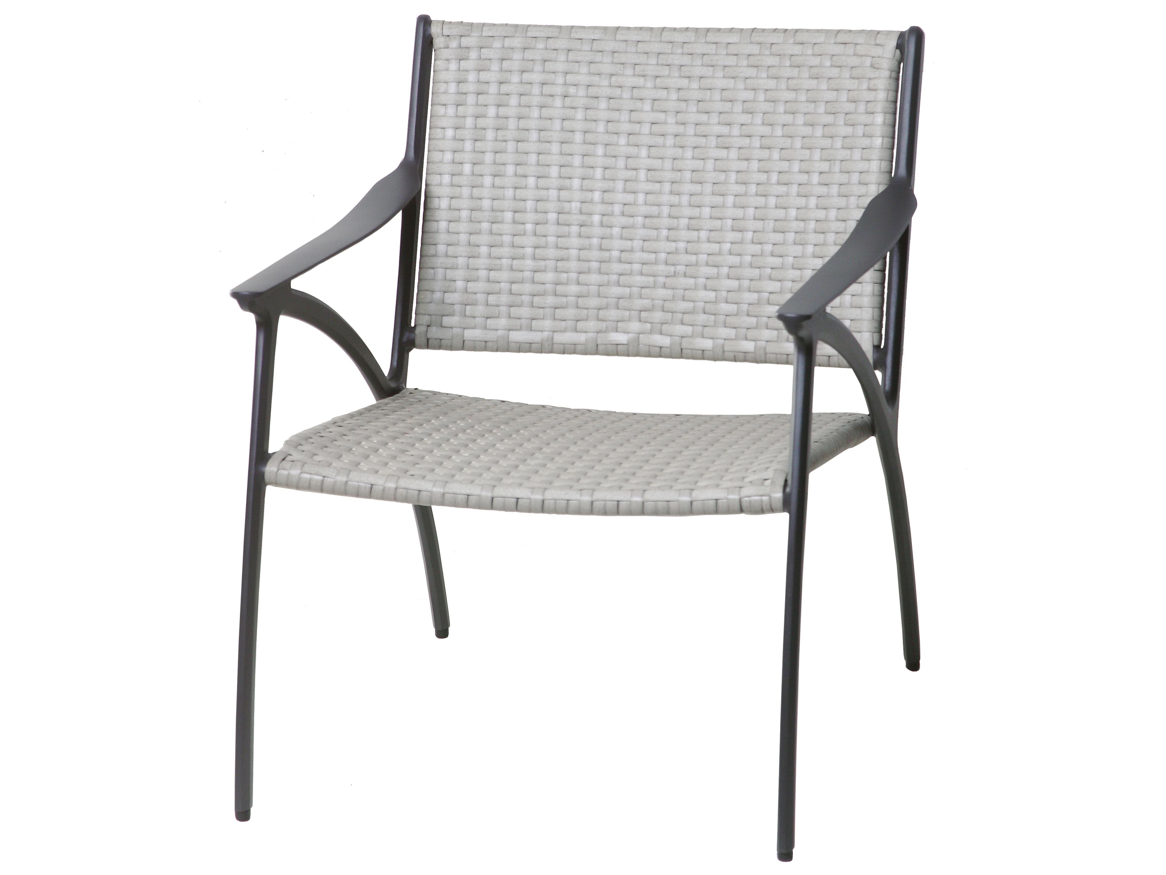 Gensun Amari Woven Aluminum Carbon Outdoor Lounge Chair