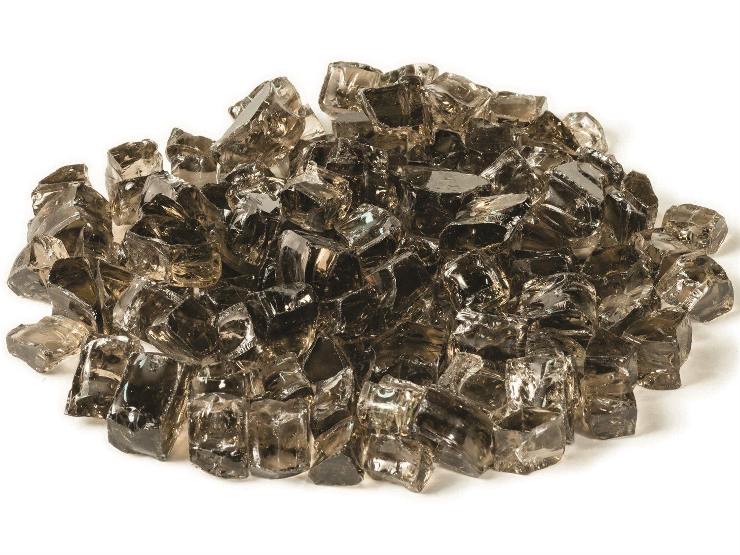 Gensun Gas Fire Pit Accessories Tempered Fire Glass in Ash Brown