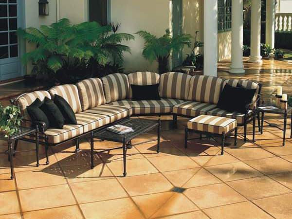 Gensun Grand Terrace Cushion Cast Aluminum Outdoor Patio Lounge Set