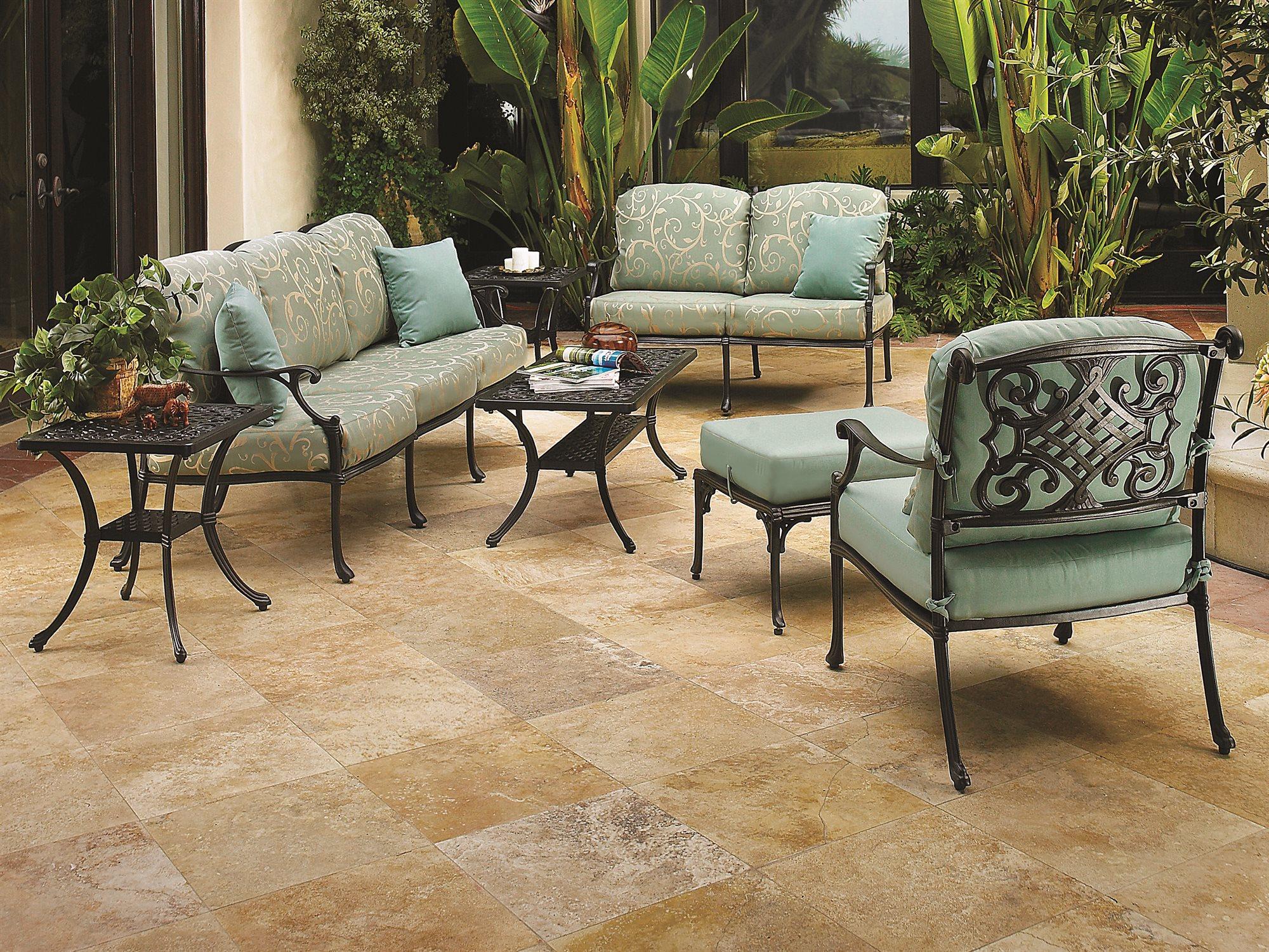 Gensun Michigan Deep Seating Cast Aluminum Outdoor Patio Lounge Set