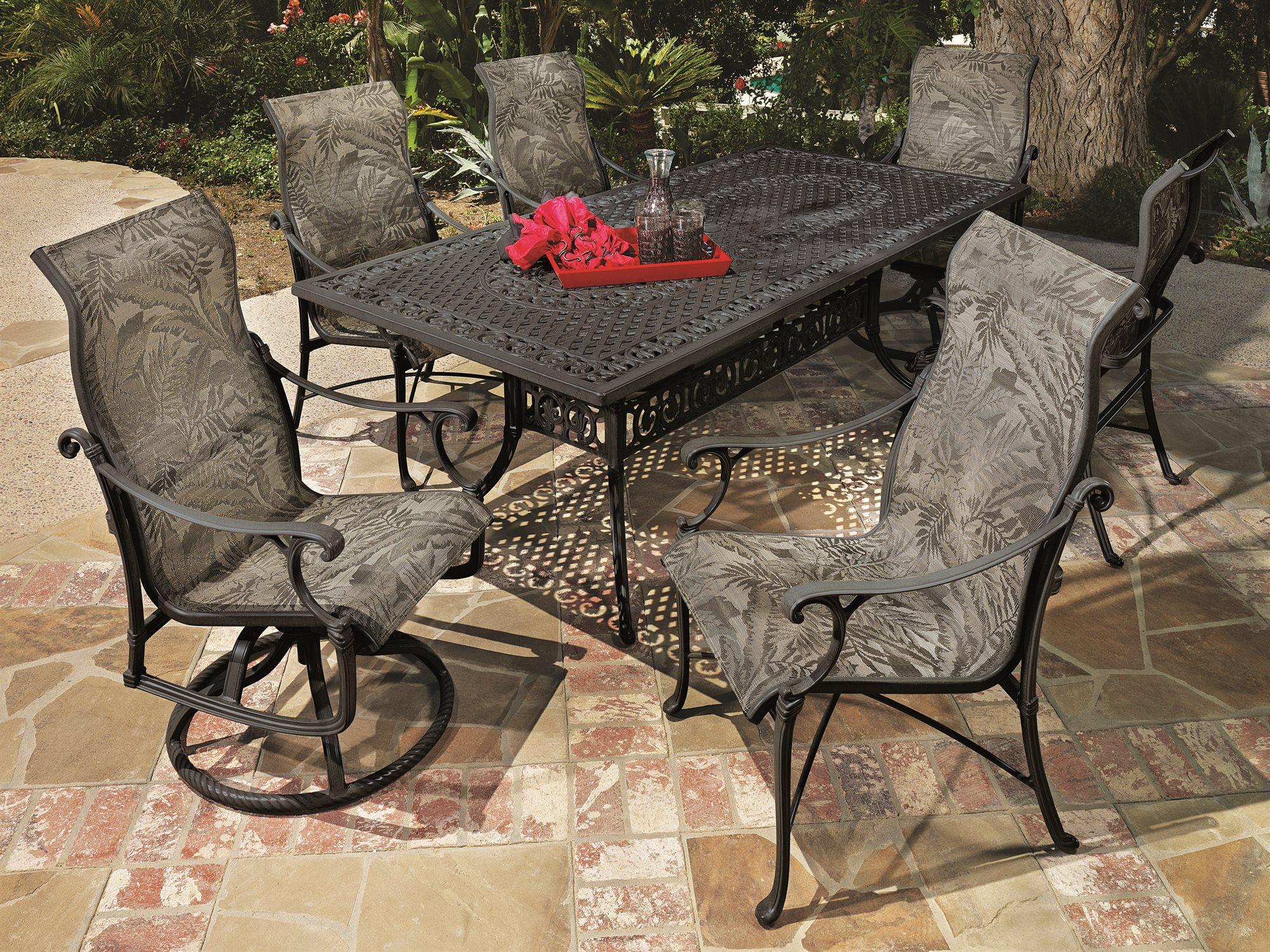Gensun Michigan Sling Cast Aluminum Outdoor Dining Set