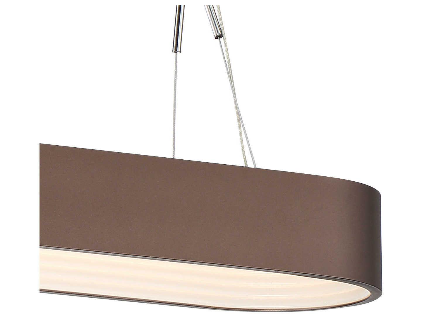 George Kovacs Step Up 1-Light Bronze LED Geometric Linear Island Pendant