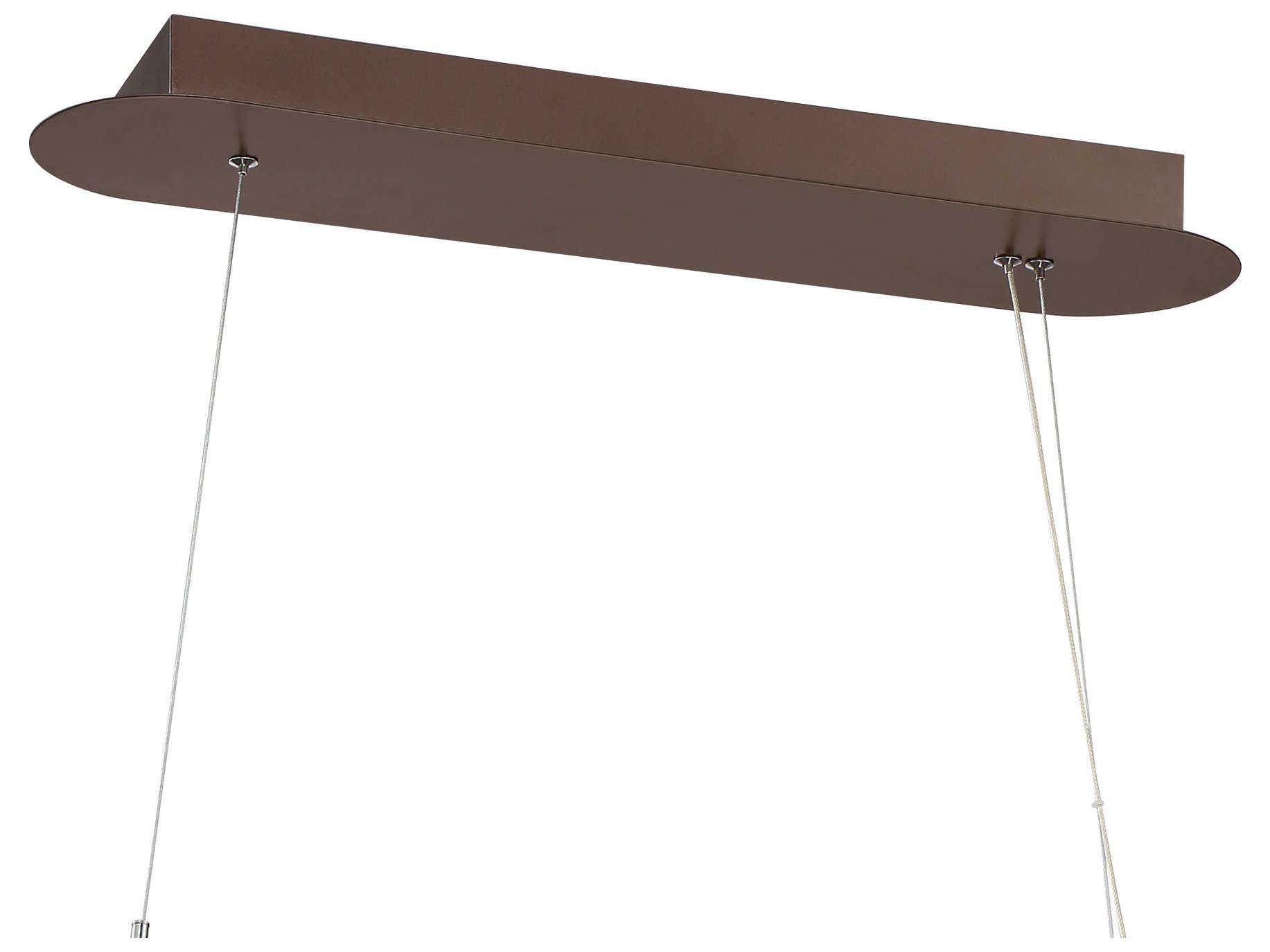 George Kovacs Step Up 1-Light Bronze LED Geometric Linear Island Pendant