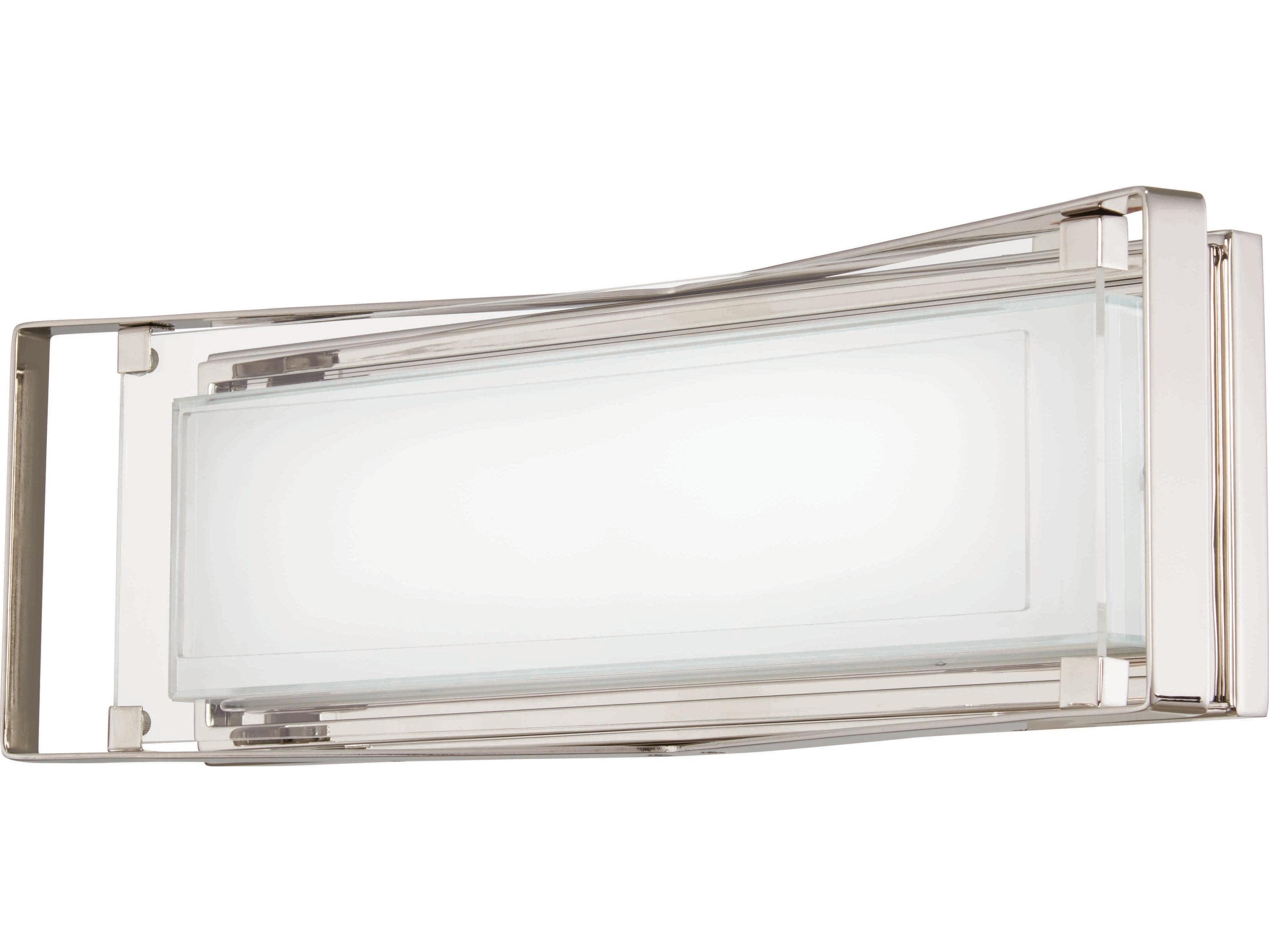 George Kovacs Crystal Clear 1-Light Polished Nickel Glass LED Vanity Light