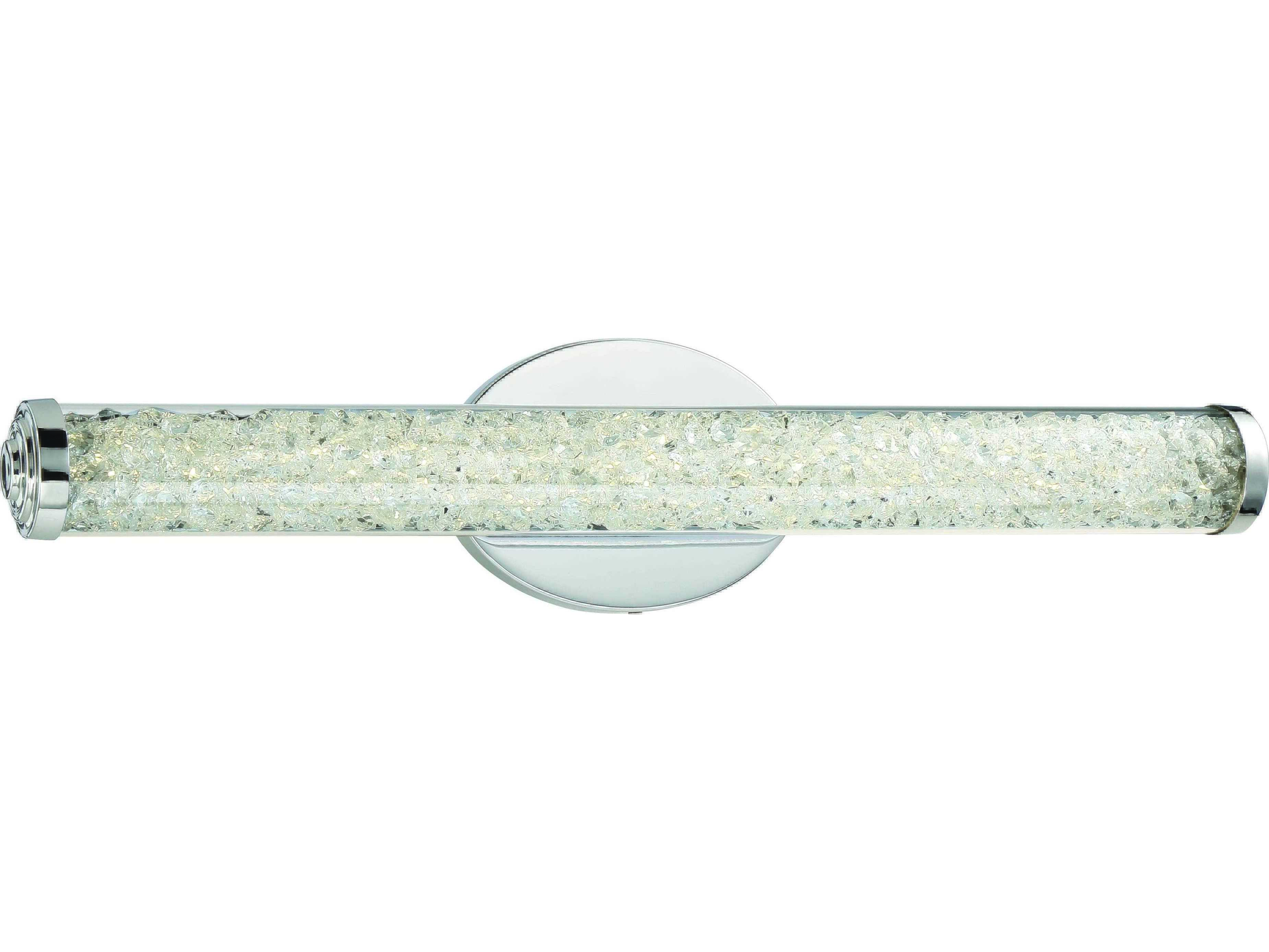 George Kovacs Diamonds 1-Light Chrome Glass LED Vanity Light