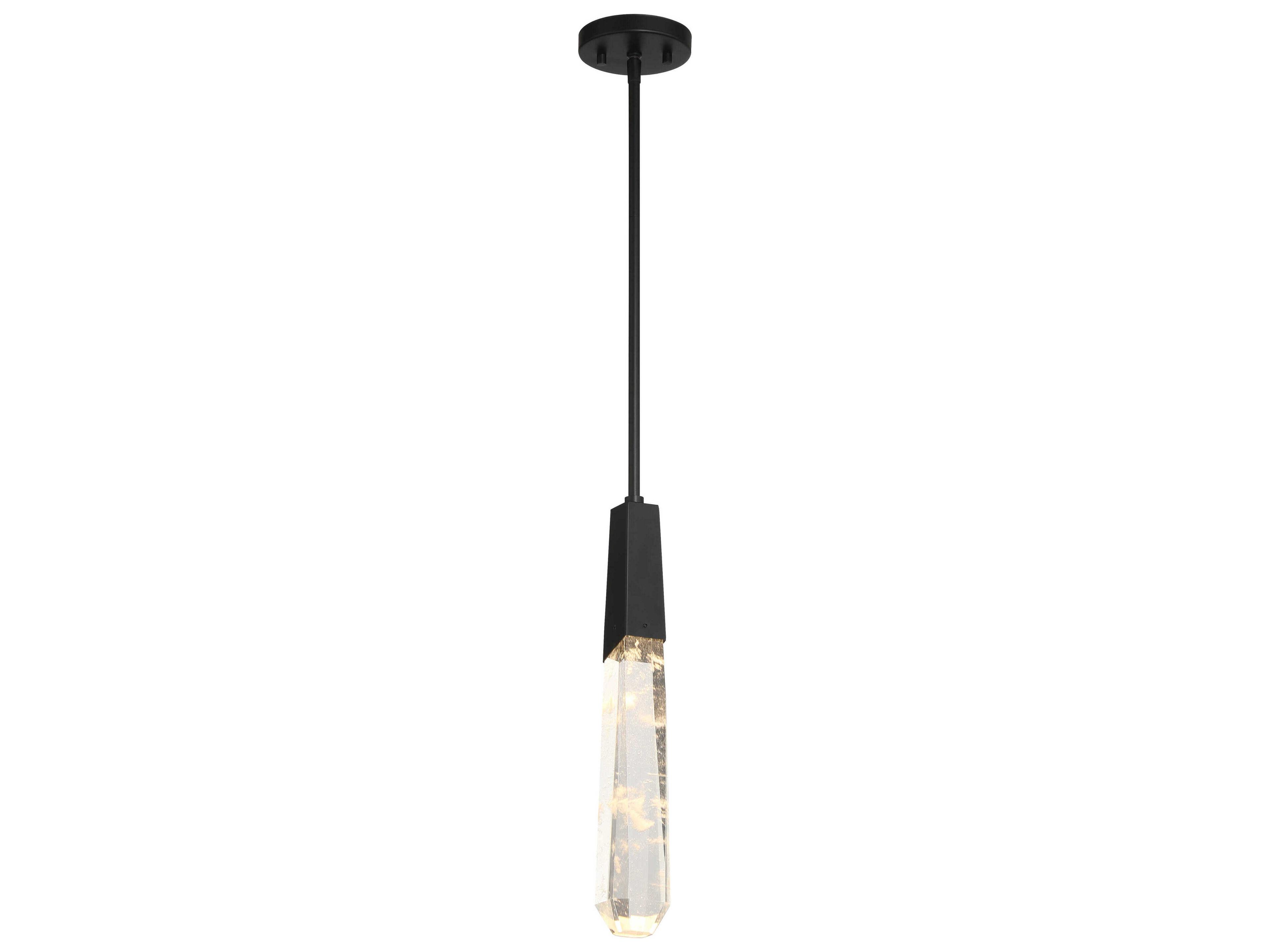 George Kovacs Drifting Droplets 1-Light Coal Black Cylinder Mini Pendant