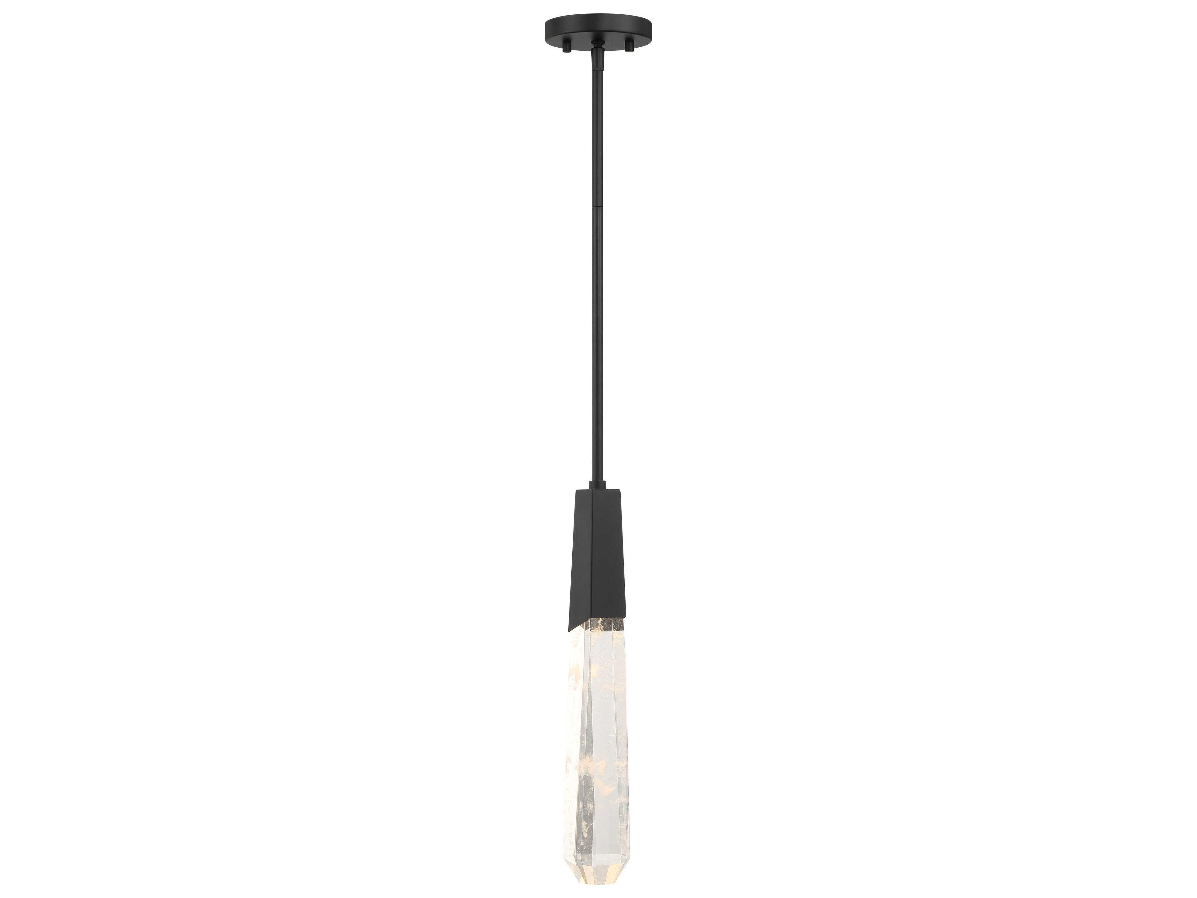 George Kovacs Drifting Droplets 1-Light Coal Black Cylinder Mini Pendant