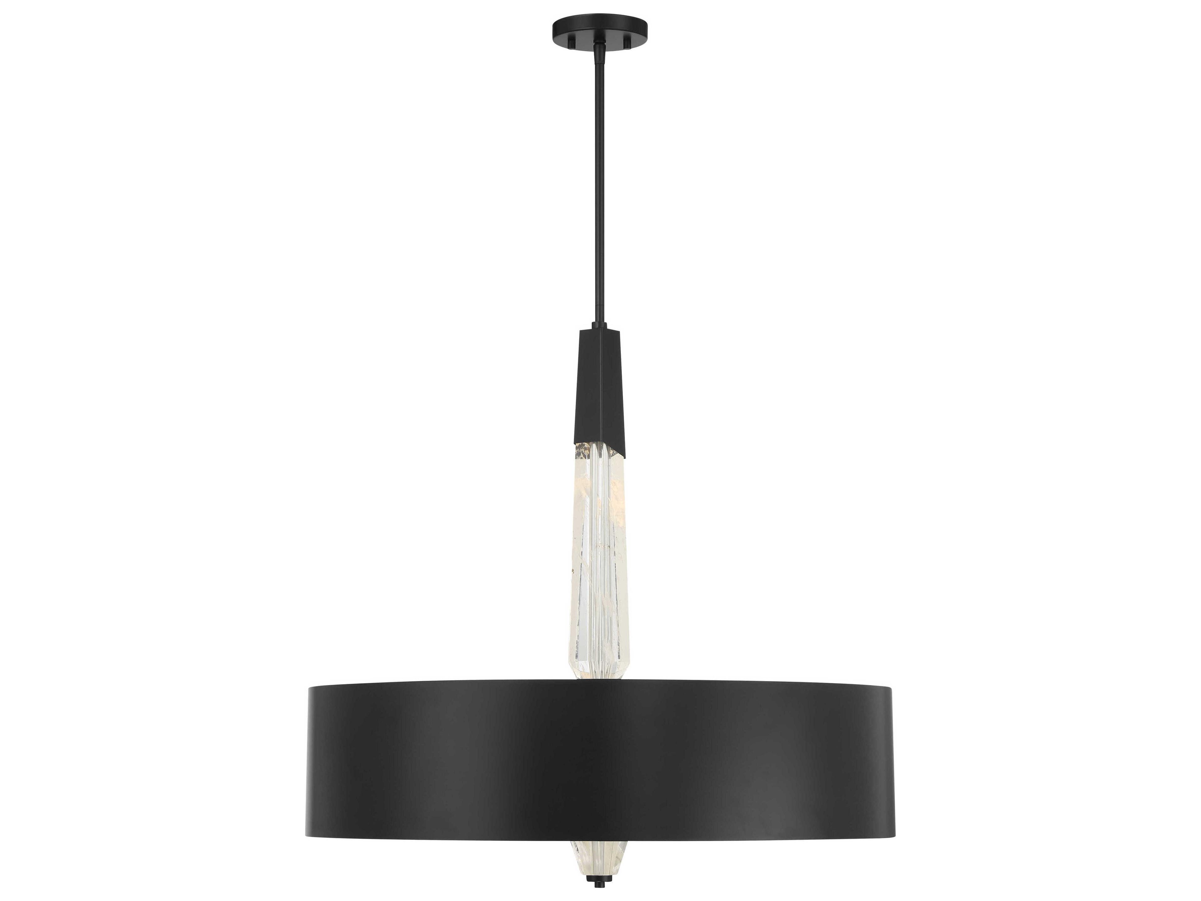 George Kovacs Drifting Droplets 1-Light Coal Black Round Pendant