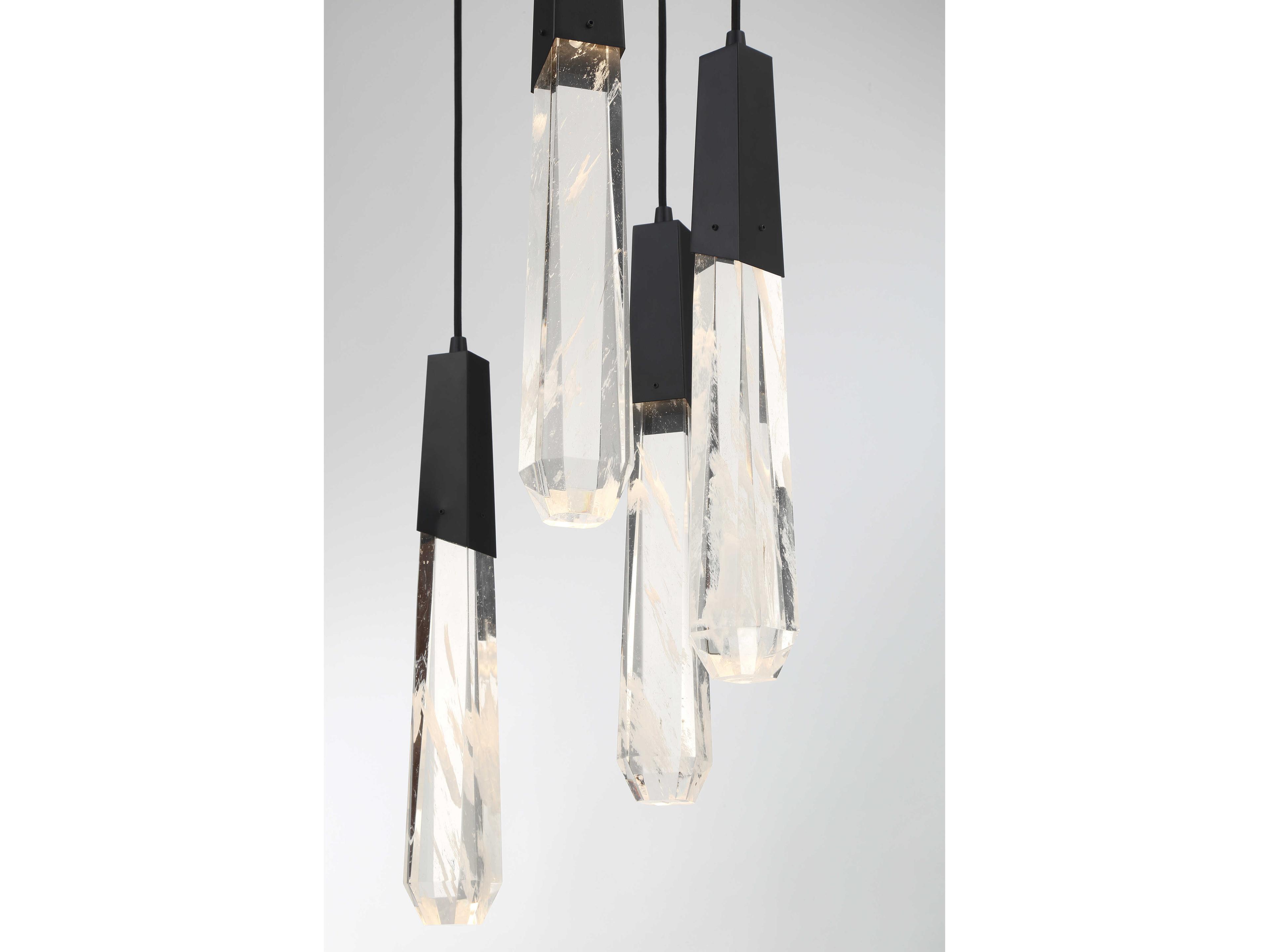George Kovacs Drifting Droplets 7-Light Coal Black Cylinder Pendant