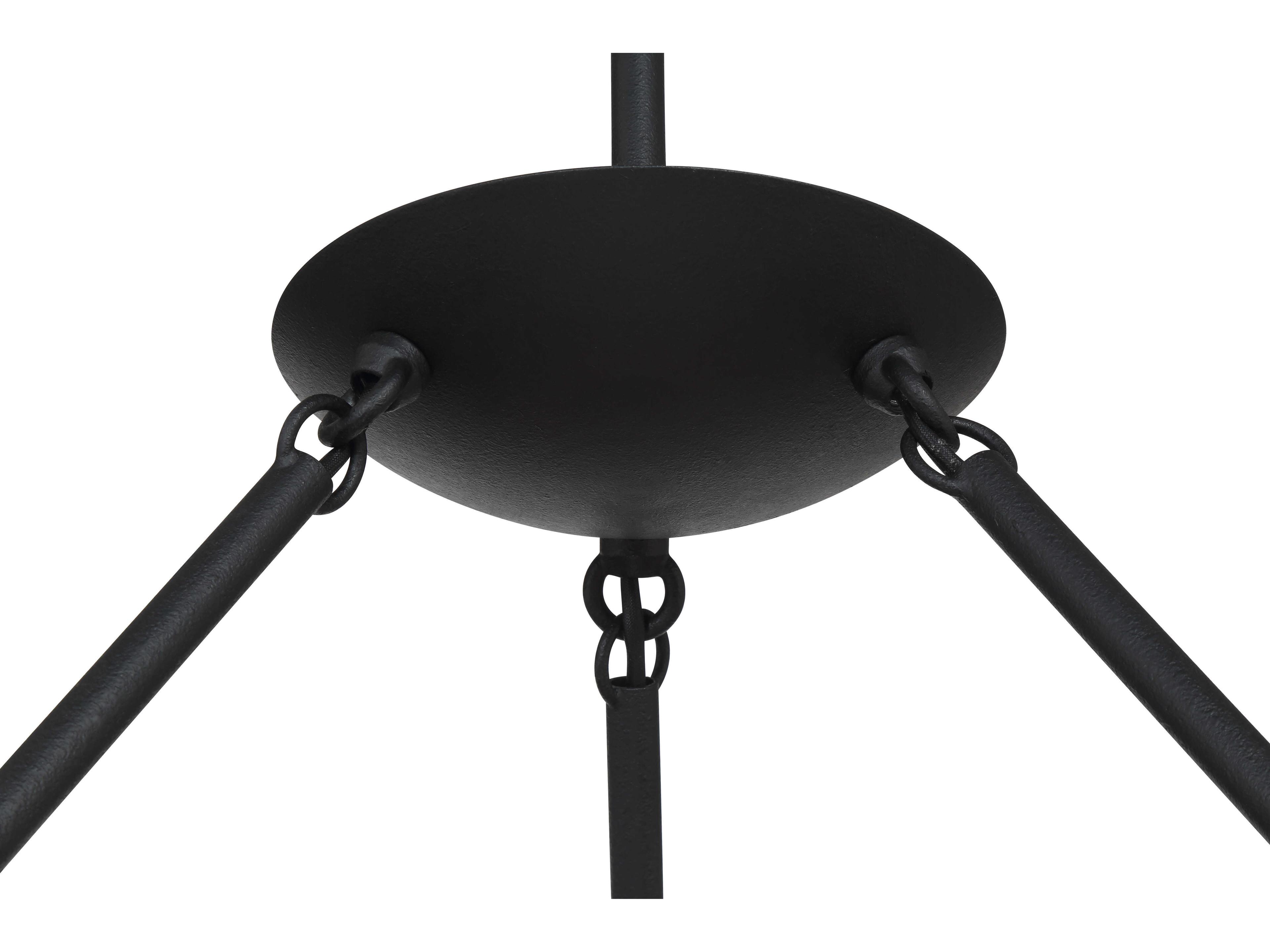 George Kovacs Undertas 6-Light Iron Ore Black Bowl Chandelier